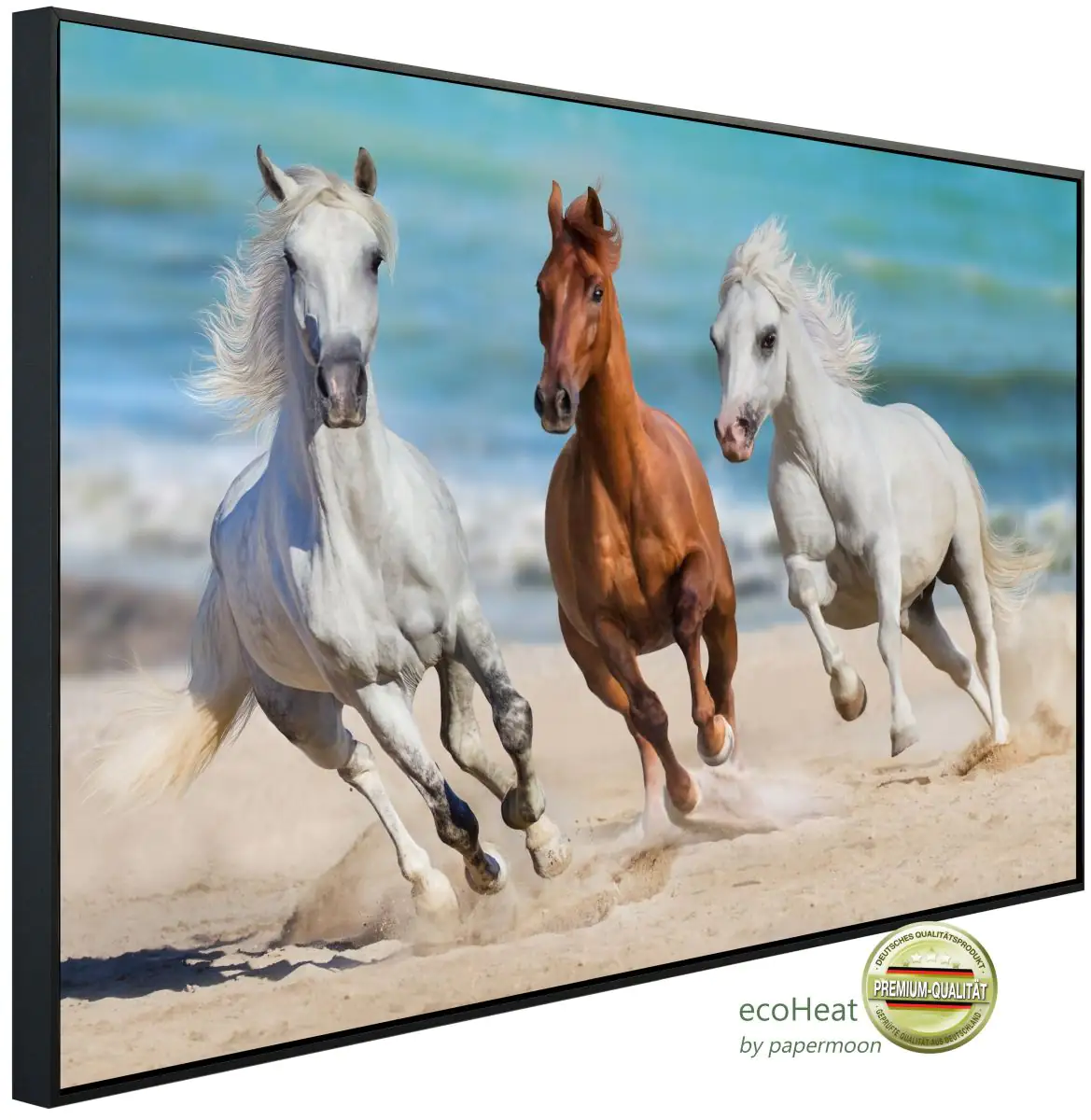 papermoon Infrarotheizkörper EcoHeat 60X100 cm 800 Watt, Pferde im Galopp