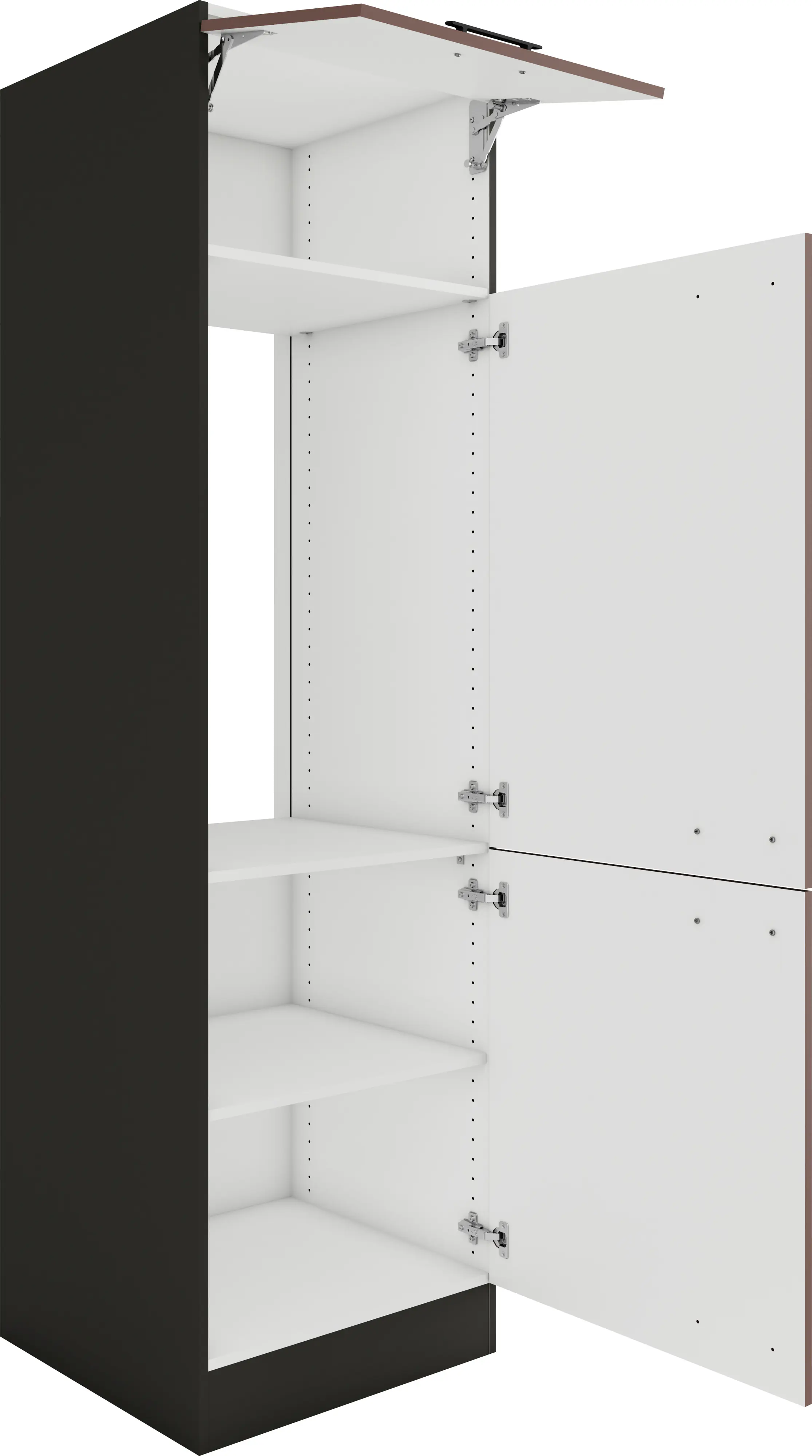 Optifit Hochschrank Nizza 407 rostrot/anthrazit matt 60 cm