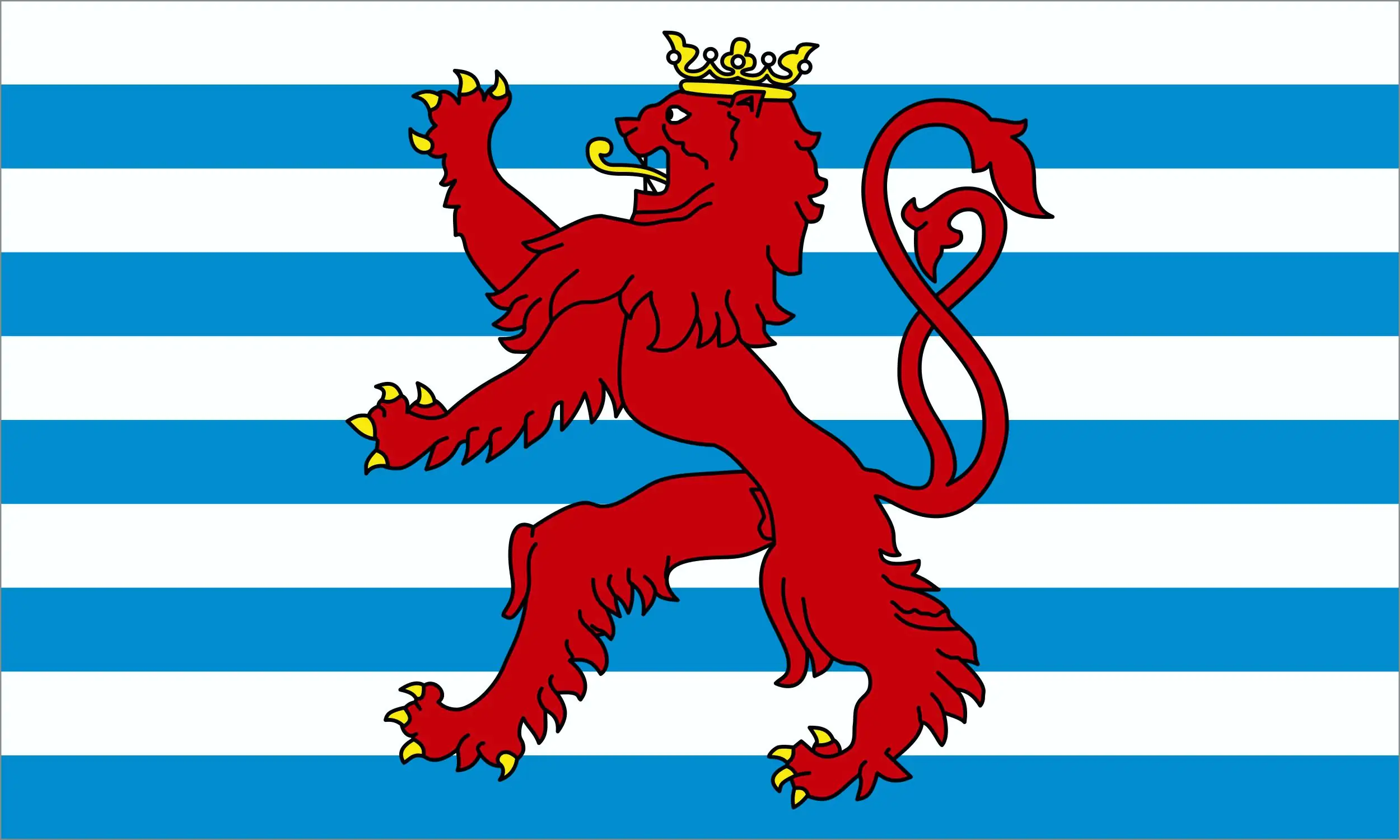 Hermann Schütz Aufkleber Luxemburg-Wappen rechteckig 60x100mm