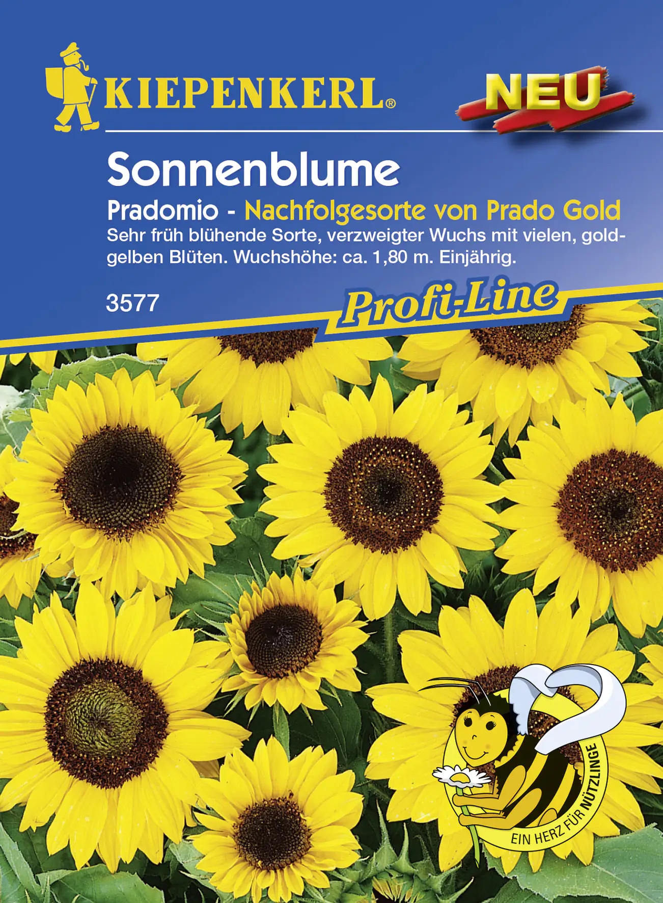 4000159185777 Kiepenkerl Sonnenblume Pradomio Inhalt reicht für ca. 30 Pflanzen