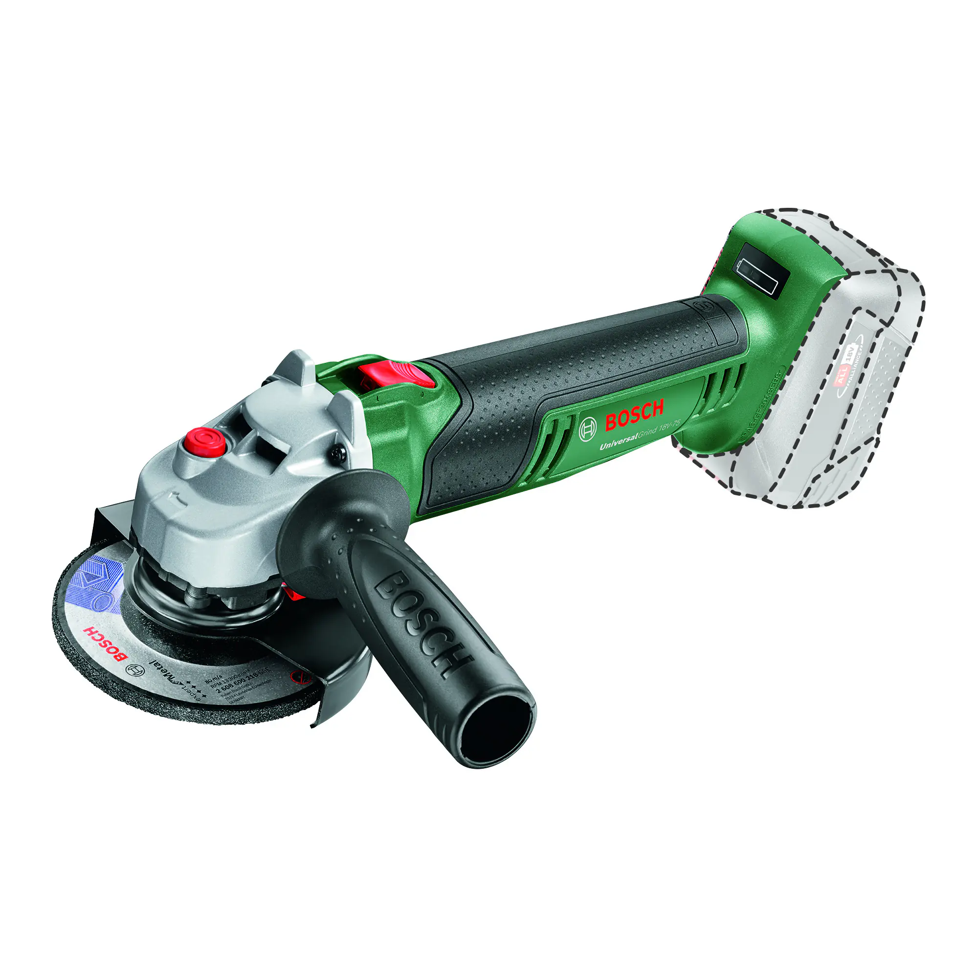 Bosch Akku-Winkelschleifer UniversalGrind 18V-75 Solo Bosch Akku-Winkelschleifer UniversalGrind 18V-75 Solo