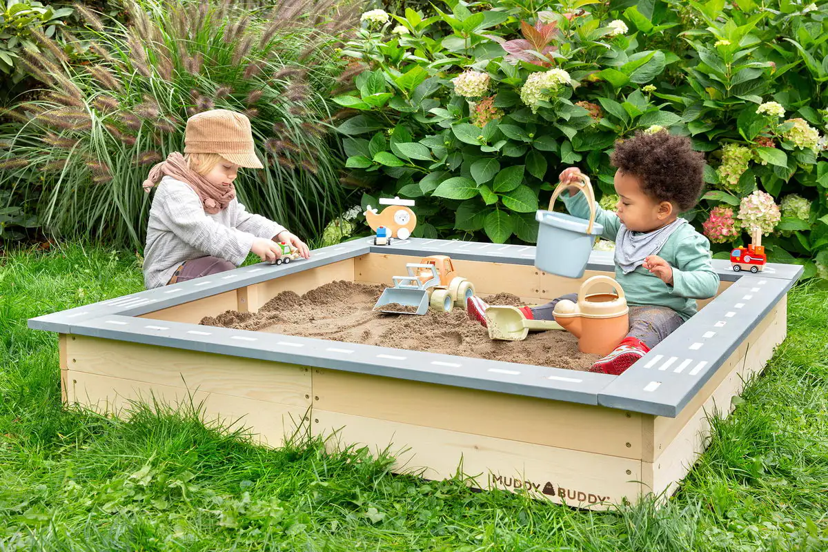 Muddy Buddy Sandkasten Highway Hero 135 x 125 x 20 cm Muddy Buddy Sandkasten Highway Hero 135 x 125 x 20 cm
