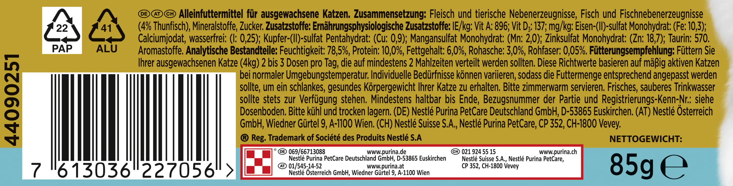 Gourmet Gold Thunfisch mit schmelzendem Kern 85 g Gourmet Gold Thunfisch mit schmelzendem Kern 85 g