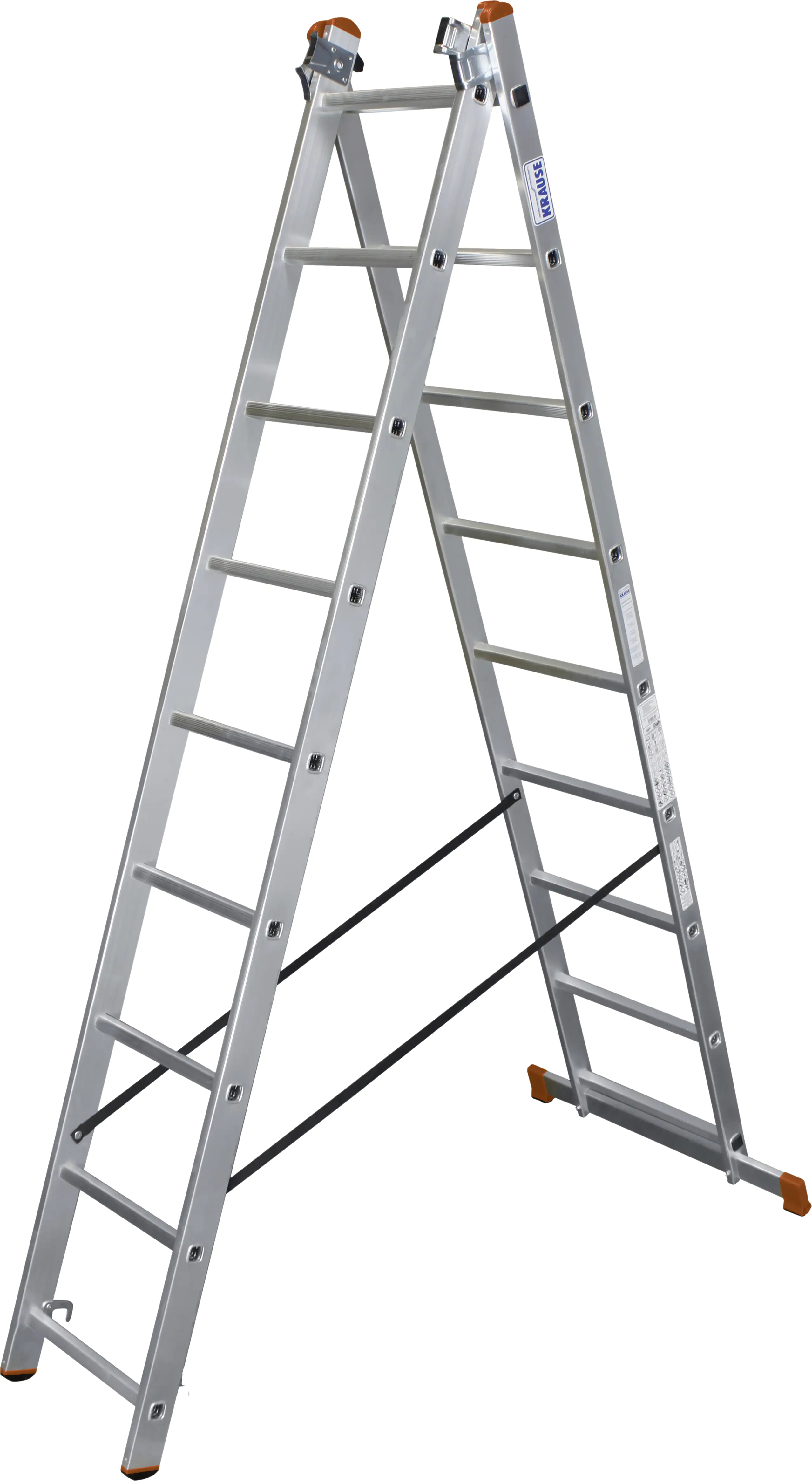 4009199008510_2183923 Krause Aluminium-Vielzweckleiter CORDA Globus mit Treppenfunktion 6,20 m