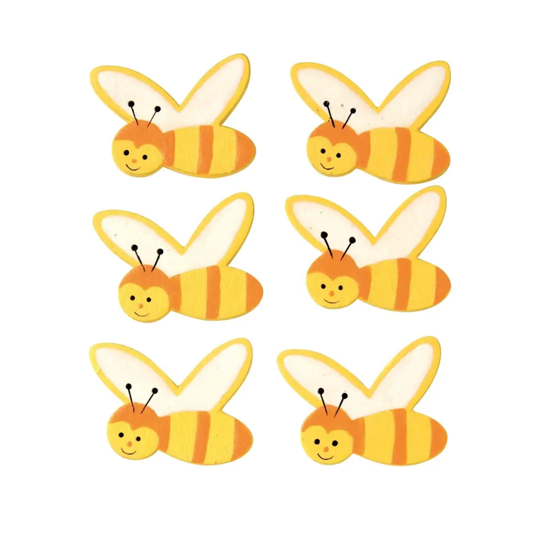 Glorex Streudeko Bienen gelb 6 Stk. 