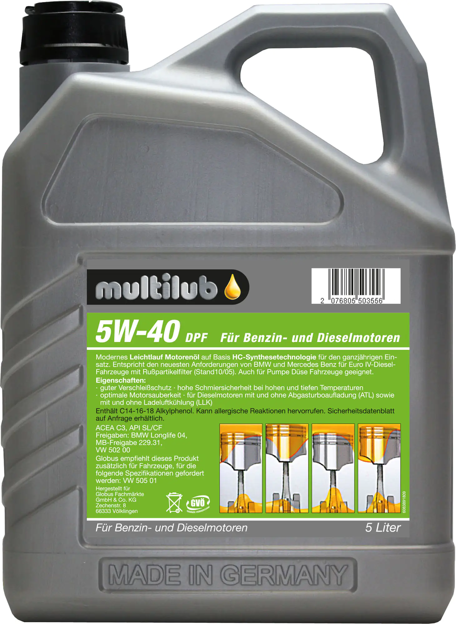 Multilub Motoröl 5W-40 DPF 5L