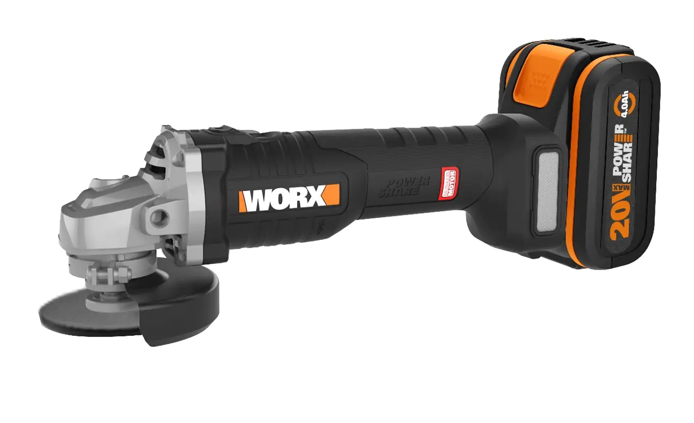 Worx Akku-Winkelschleifer WX812 20 V 4,0 Ah 125 mm bürstenloser Motor Worx Akku-Winkelschleifer WX812 20 V 4,0 Ah 125 mm bürstenloser Motor