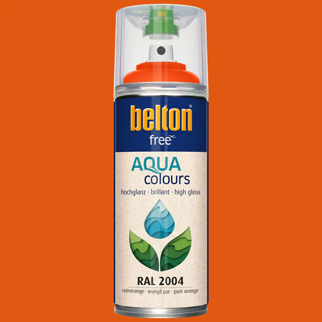 belton free Lackspray AQUAcolours 400 ml reinorange hochglanz