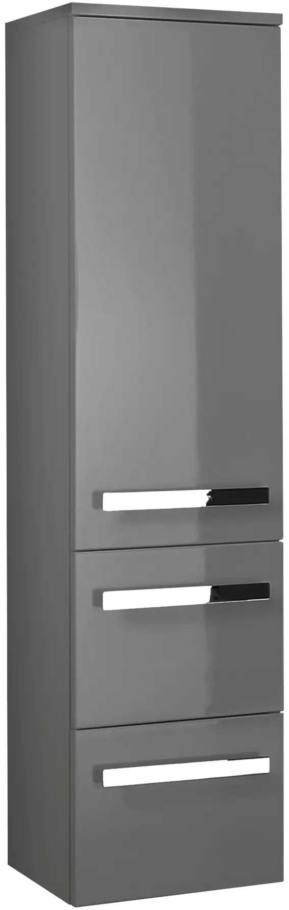 4017026088758_1 Pelipal Midischrank Fokus 4005 Lack steingrau Hochglanz, Breite 30 cm