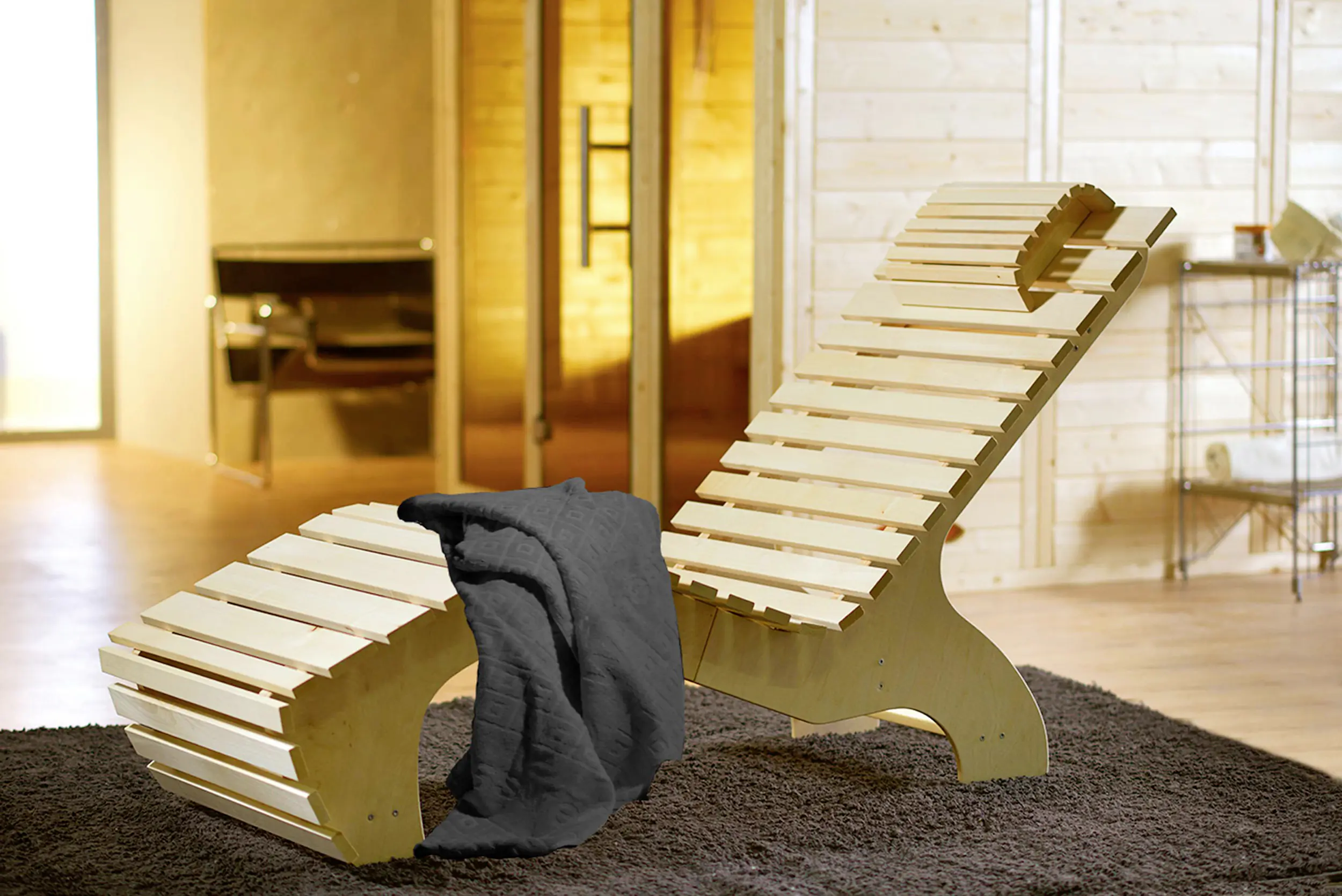 Weka Komfort-Wellnessliege inkl. Saunahandtuch