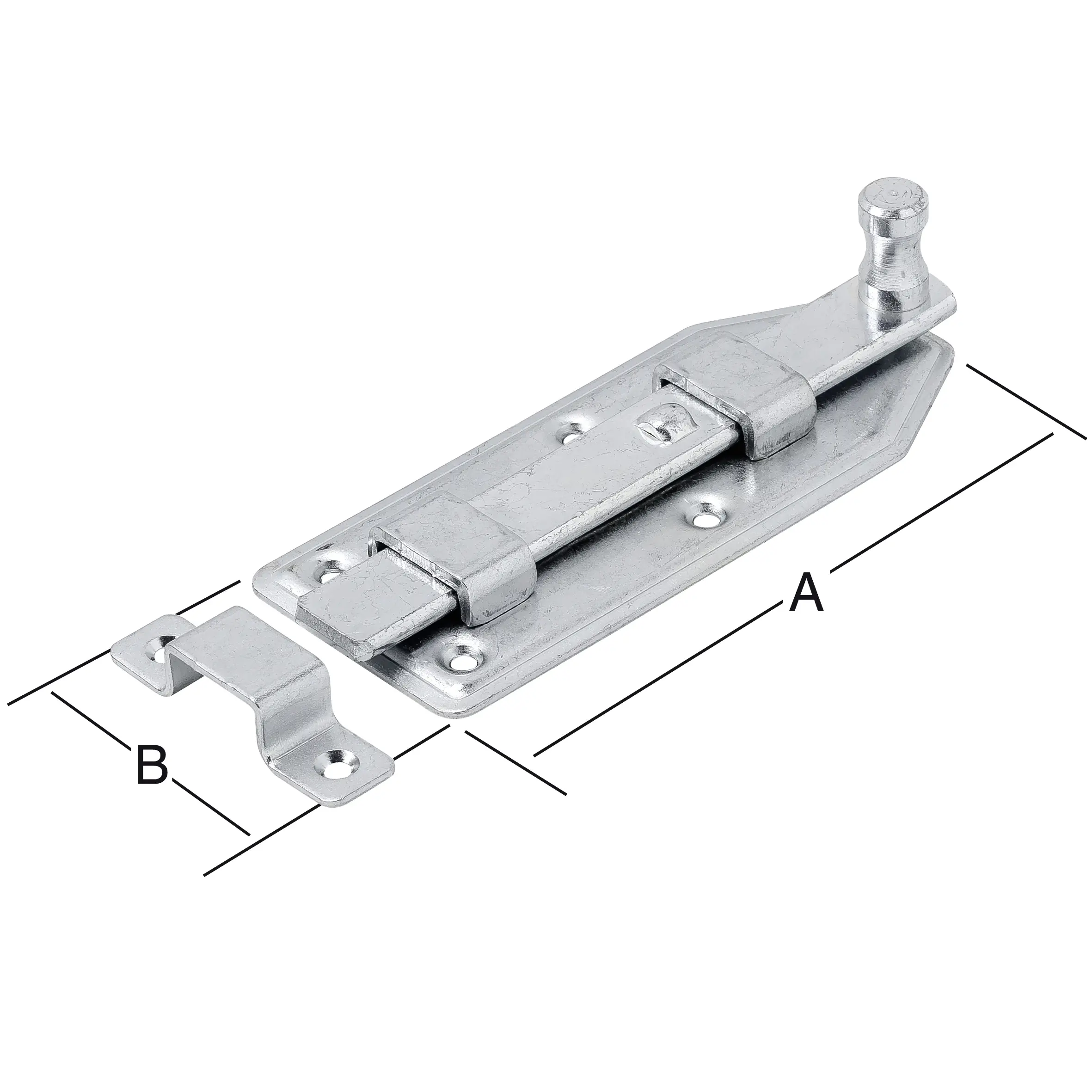 Vormann Türknopfriegel verzinkt 100 x 50 mm