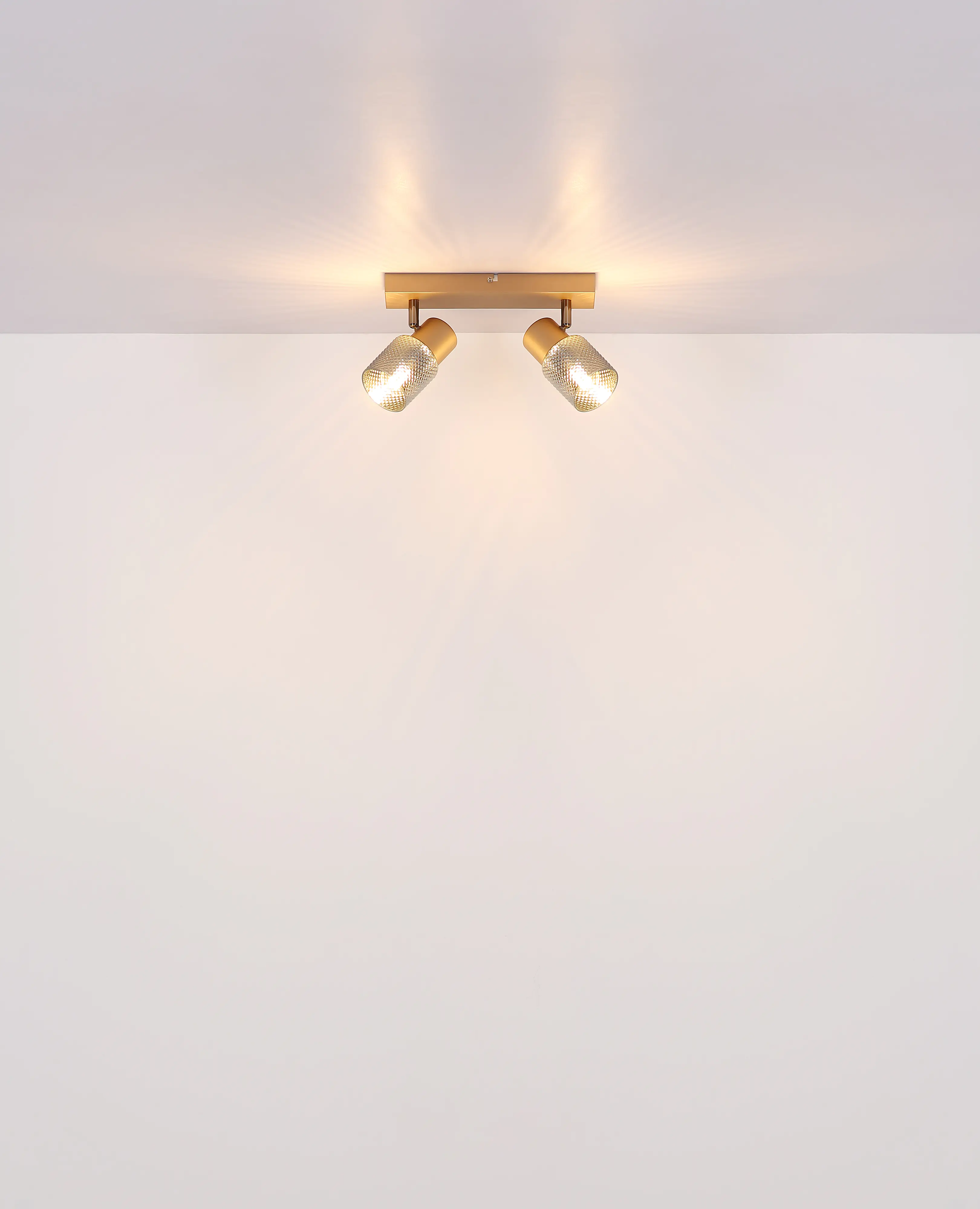 Globo 2er Spot Satella kaffeefarben matt 26 x 26 x 12,5 cm E14