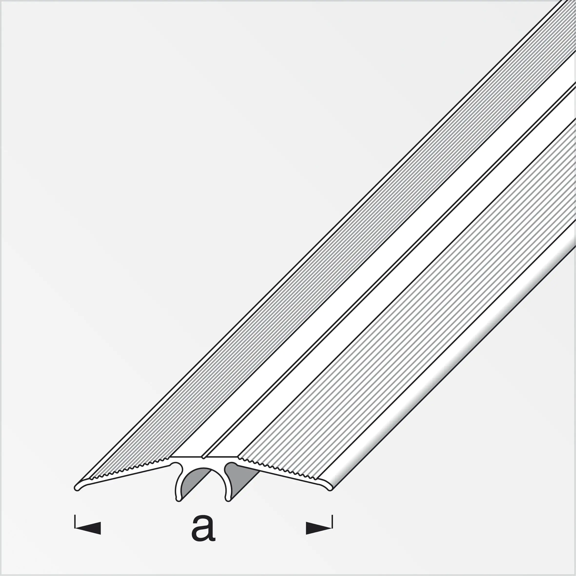 alfer Übergangs-Profil 2 m, 46 mm Aluminium eloxiert titan
