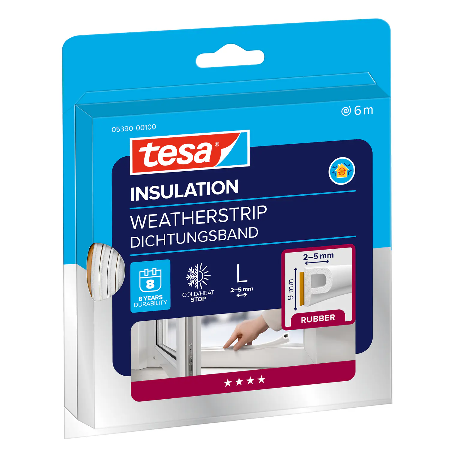 tesa Insulation P-Profil Classic 6 m, weiß