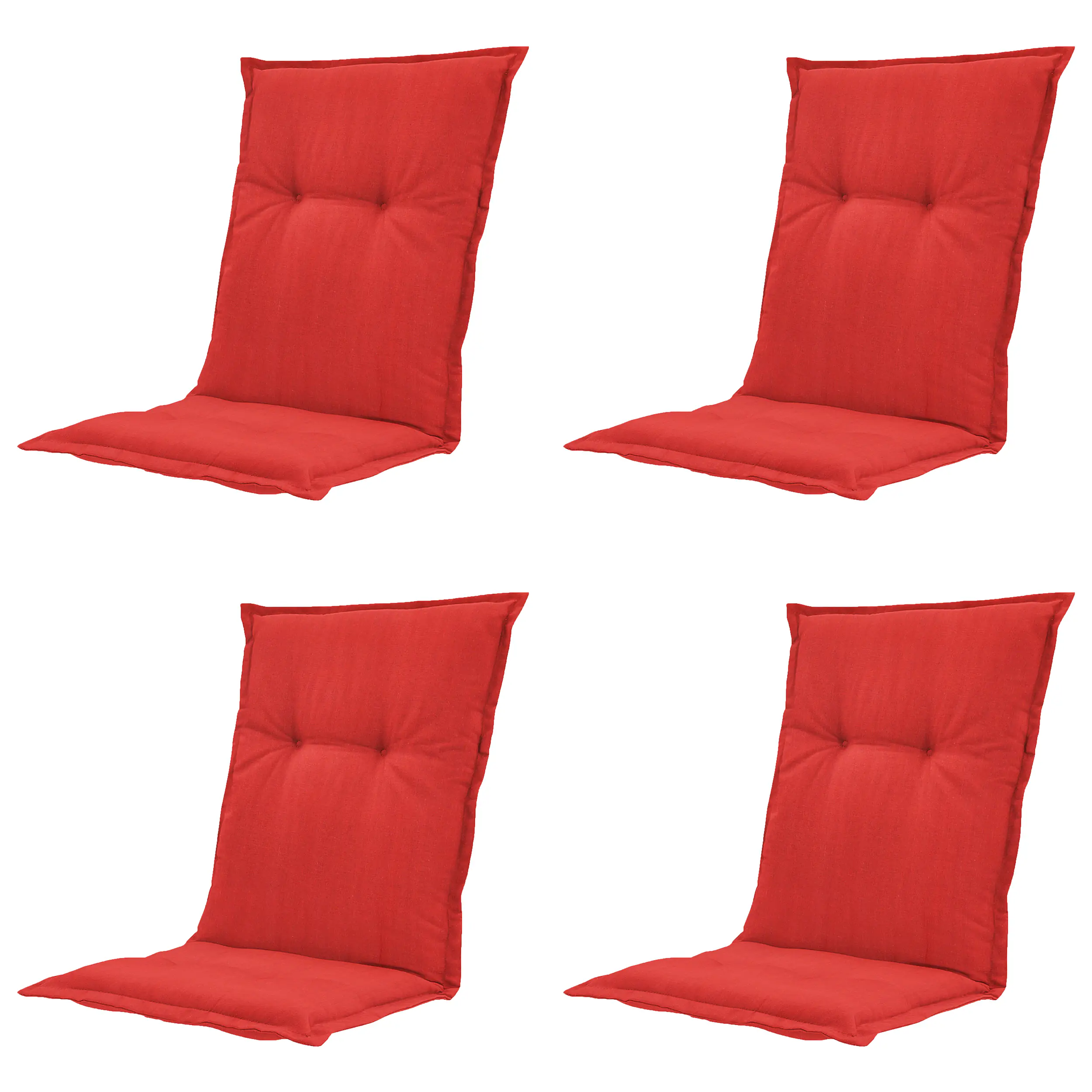 Madison Niederlehner-Auflage Basic rot 123 x 50 cm 4er-Set