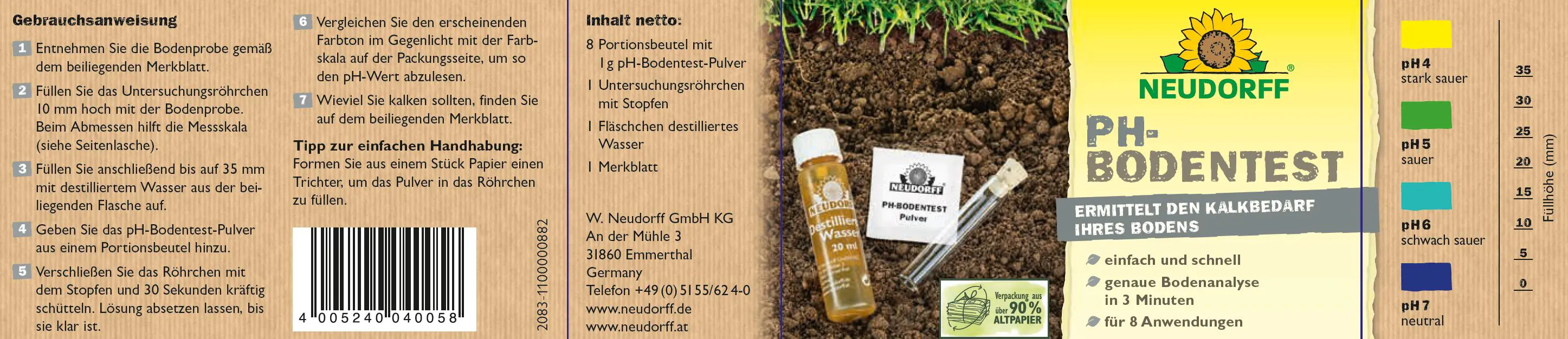 Neudorff PH-Bodentest 1 Set
