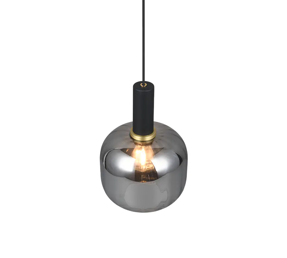 Trio Pendelleuchte Diva Ø 20 cm schwarz matt E27