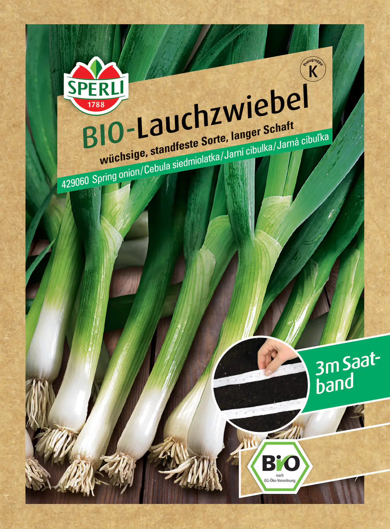 Sperli BIO Lauchzwiebel Saatband
