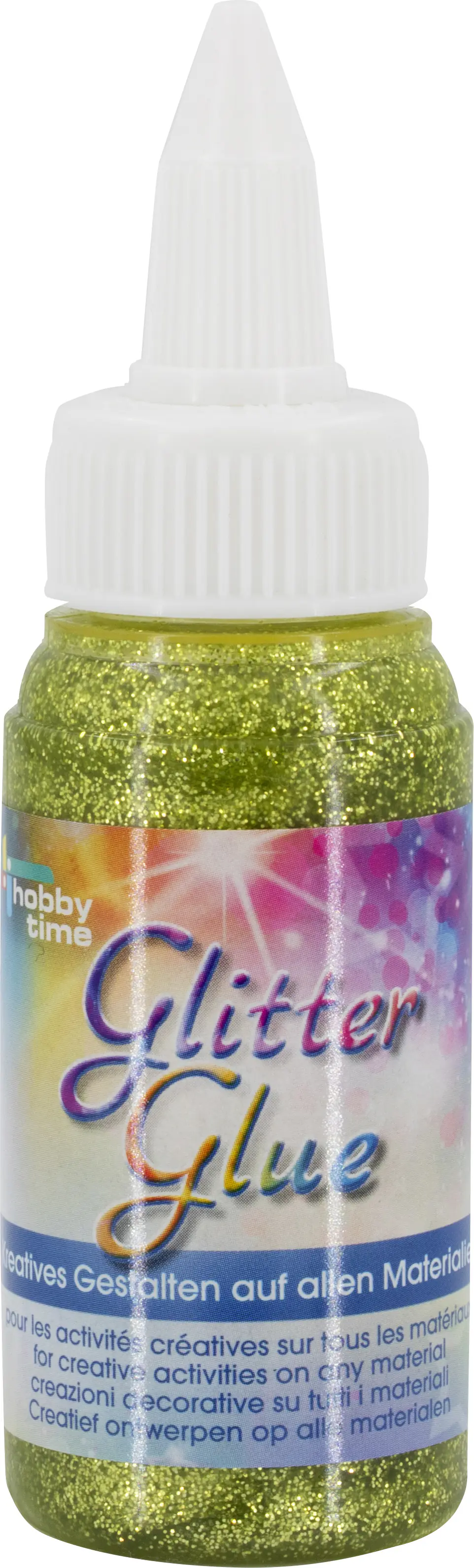 Glorex Glitterglue Flasche Dosierverschluss hellgrün 60 ml
