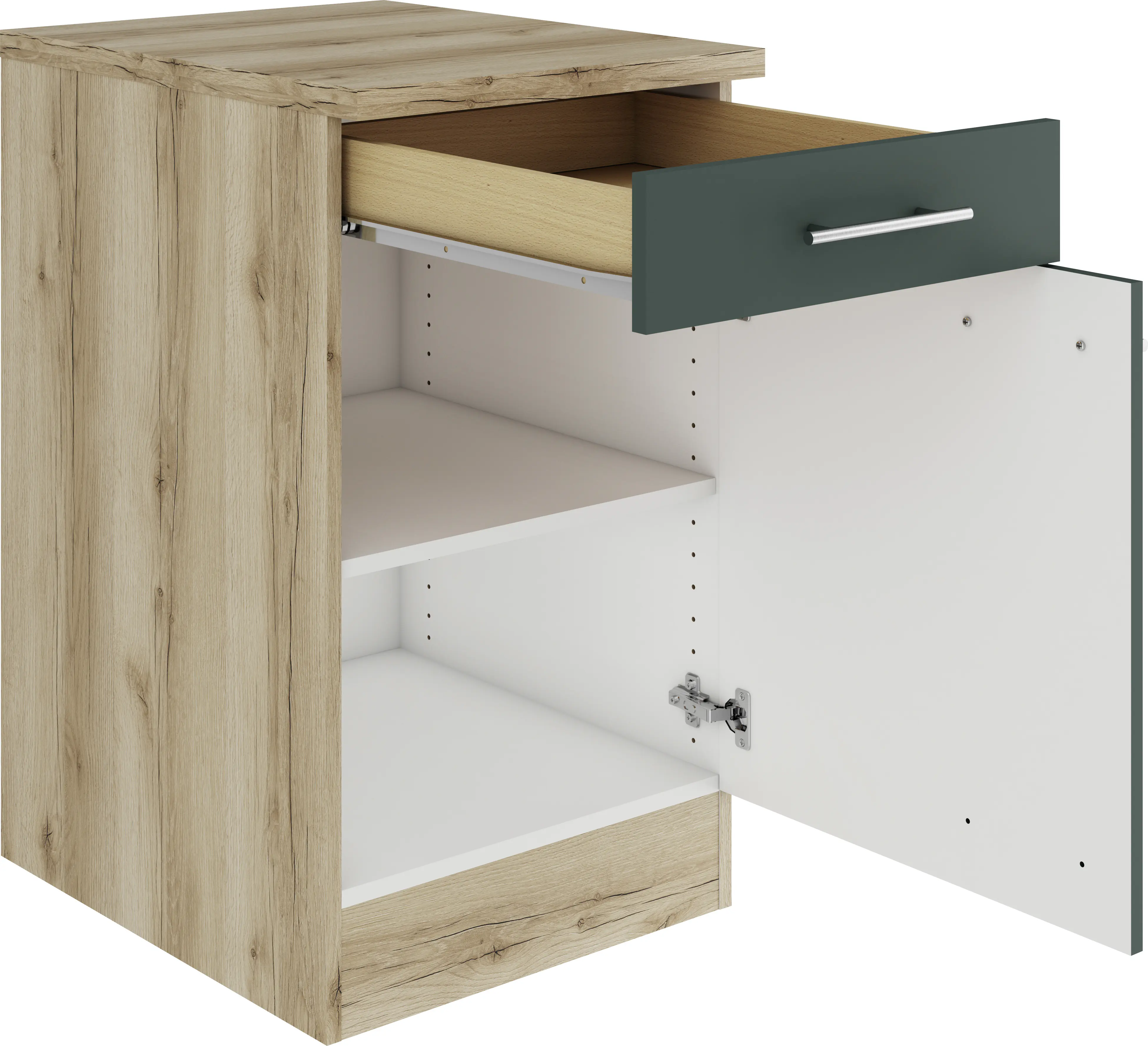 Optifit Unterschrank Savona 405 steingrün/eiche 50 cm