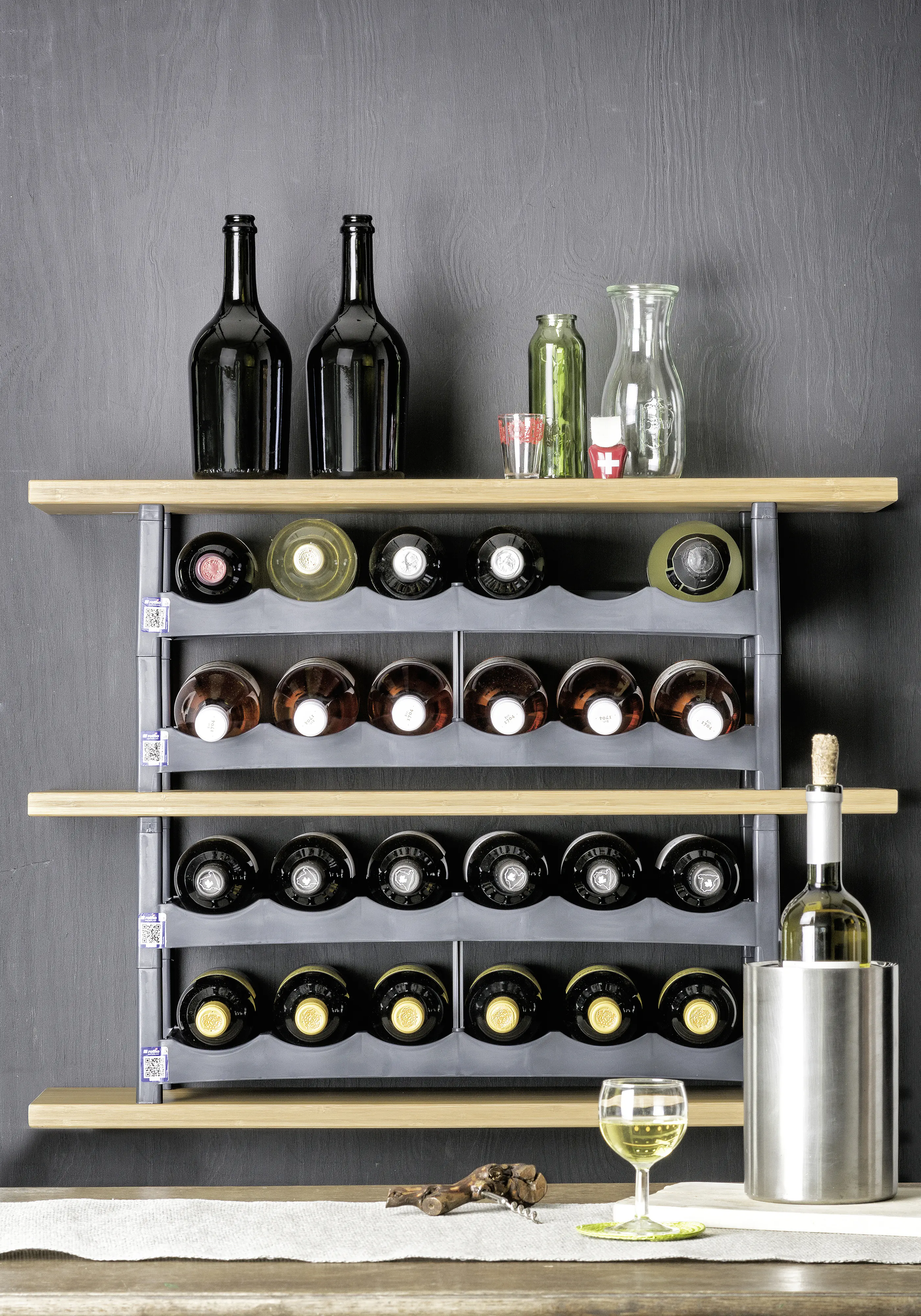 Rotho Flaschenregal Vario 60 x 22 x 14 cm