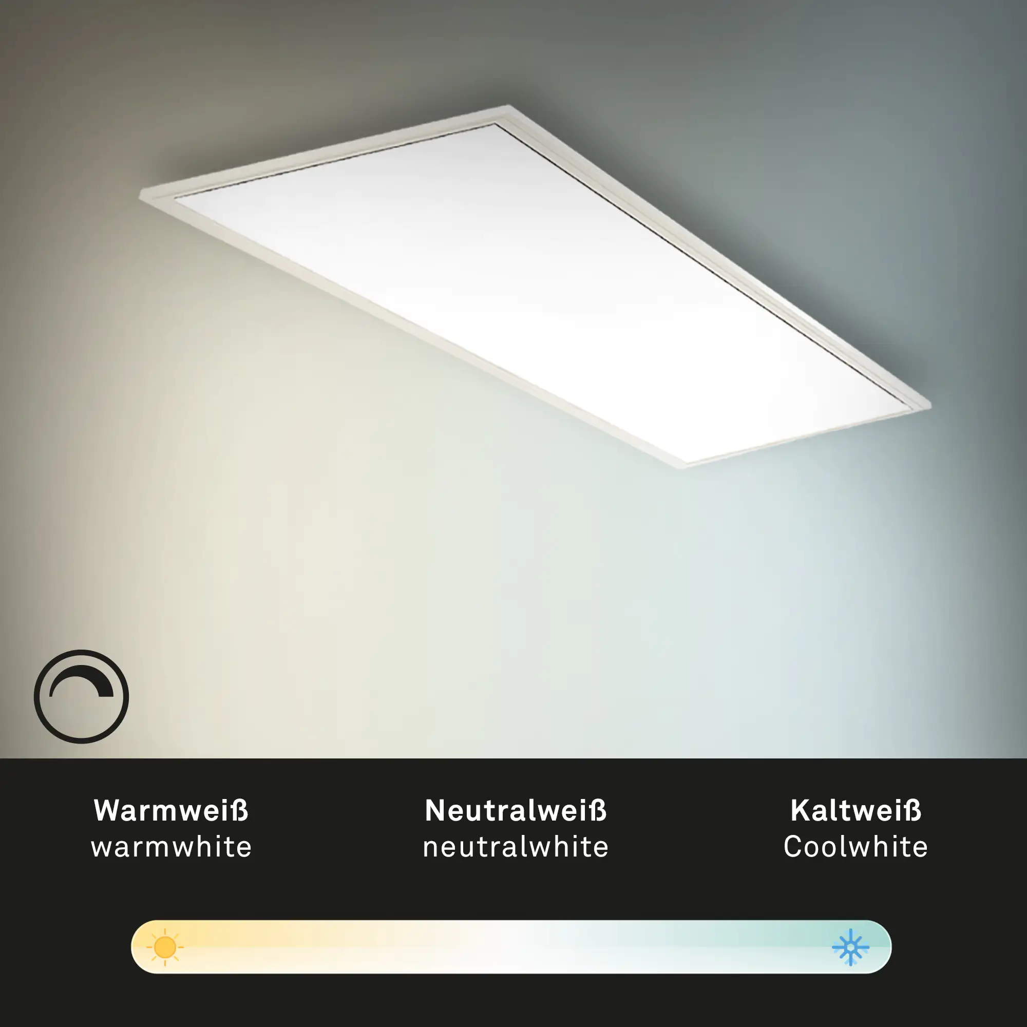 Di-Ka CCT LED Deckenleuchte Piatto ultraflach 100 x 25 cm weiß