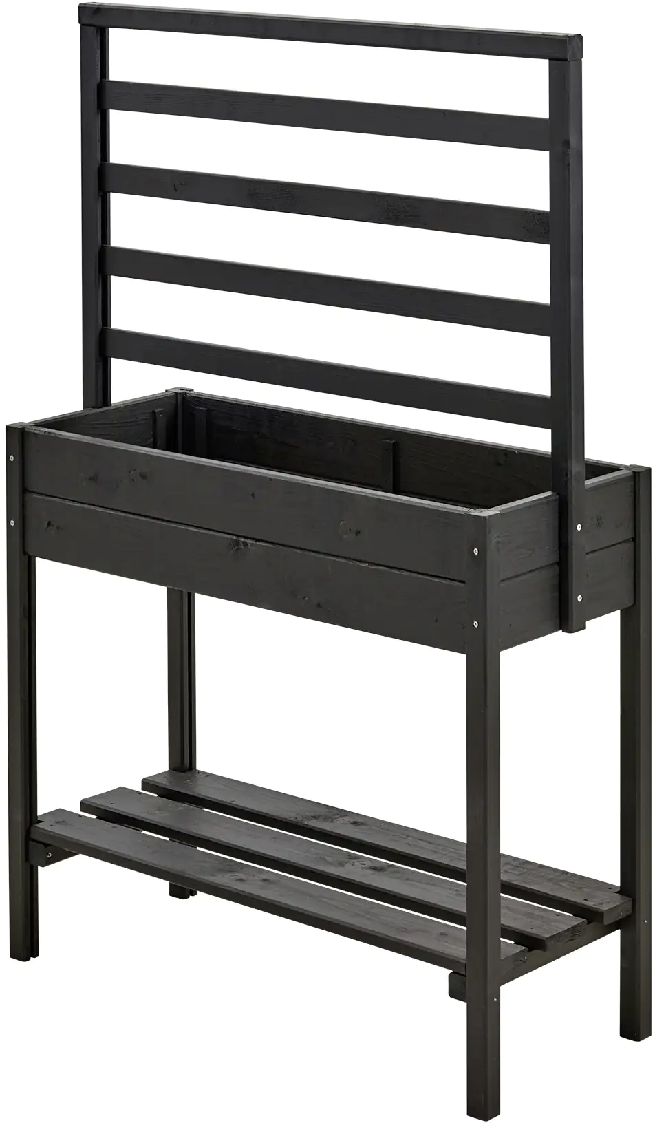 Plus Pflanzkasten auf Beine mit Spalier RAL 9005 Schwarz Plus Pflanzkasten auf Beine mit Spalier RAL 9005 Schwarz