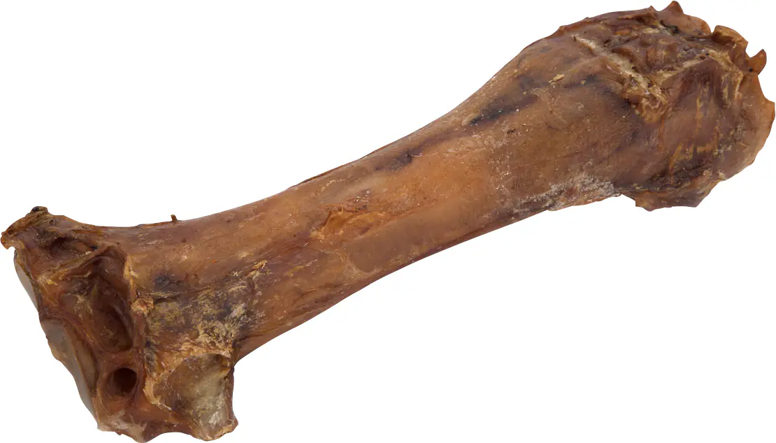 Beeztees getrocknetes Unterbein Rind rund, in Folie, Länge 22 - 24 cm