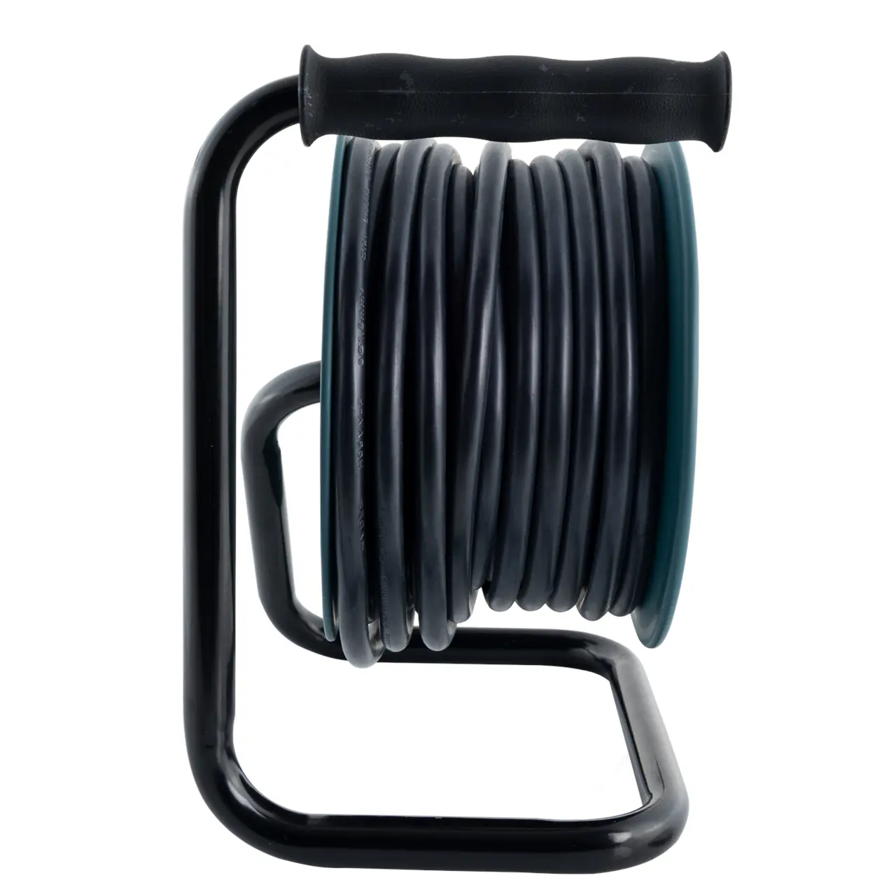 REV Kabeltrommel Innen 10 m  H05VV-F3G1,5 mm² petrol 3x Schutzkontaktstecker 