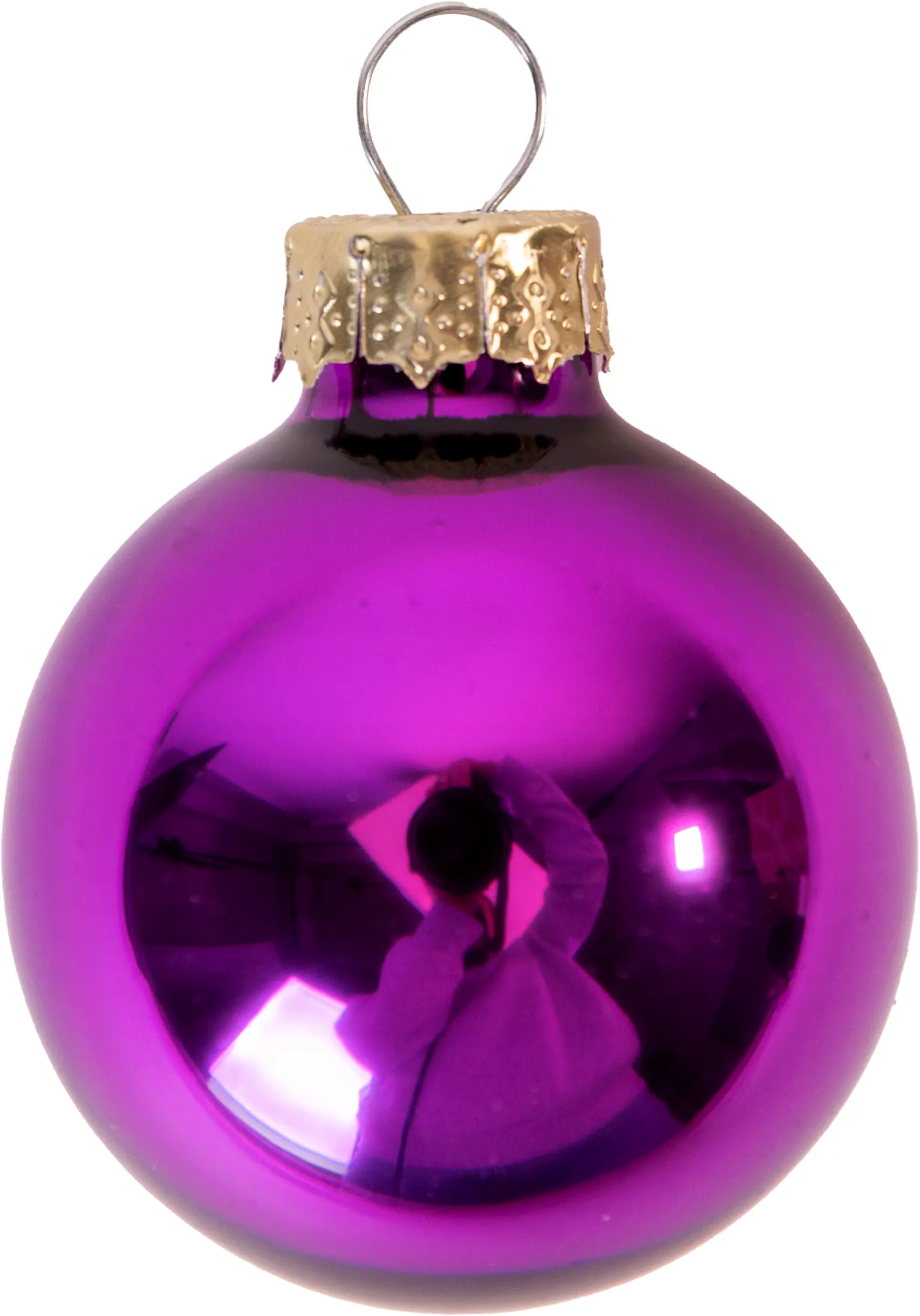 TrendLine Deko Set aus 16 Christbaumkugeln 3,5 cm Lila