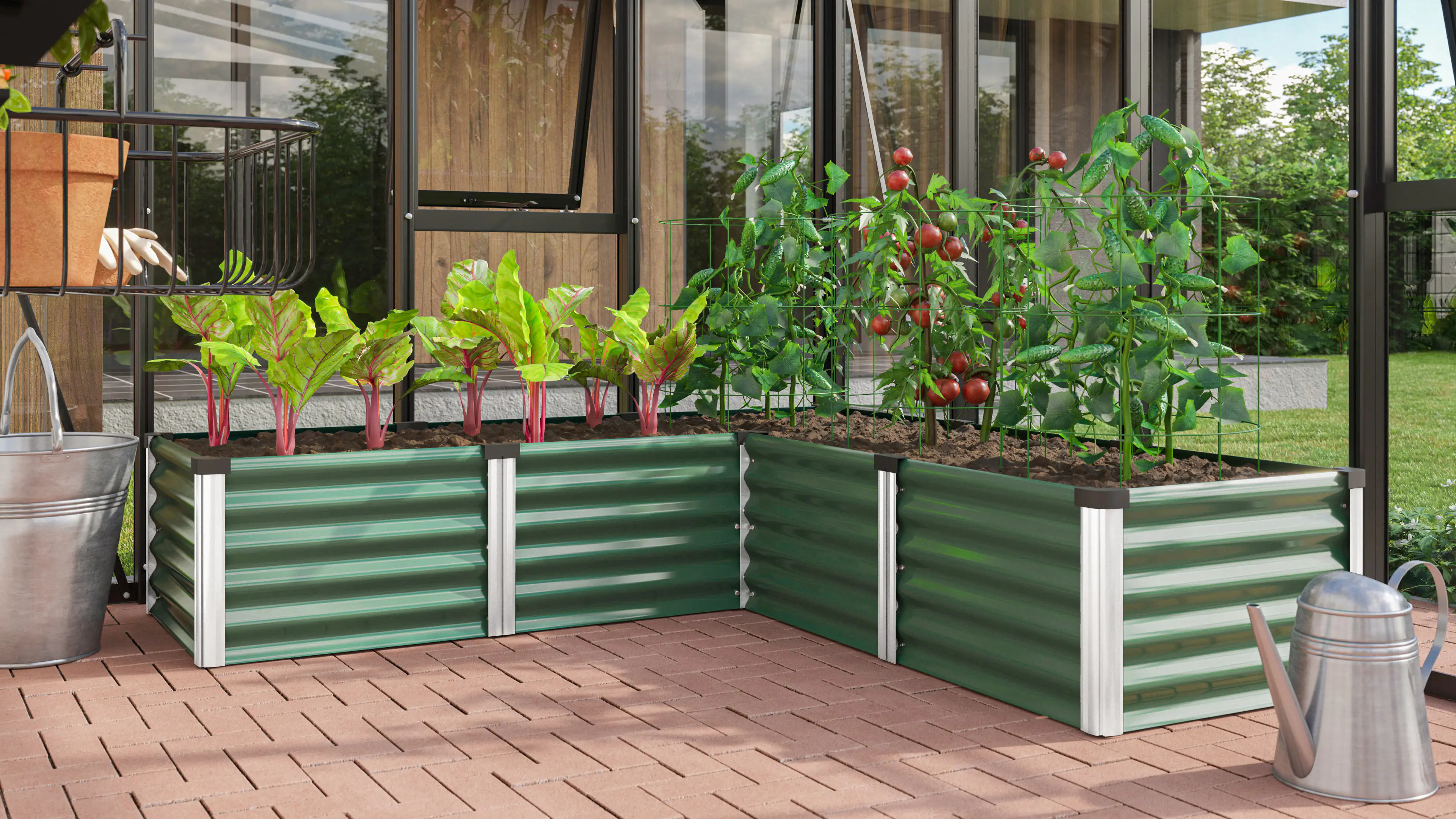 Vitavia Hochbeet Meta In & Out 401M seegras/alu 1,85 x 0,85 x 0,40 m Vitavia Hochbeet Meta In & Out 401M seegras/alu 1,85 x 0,85 x 0,40 m