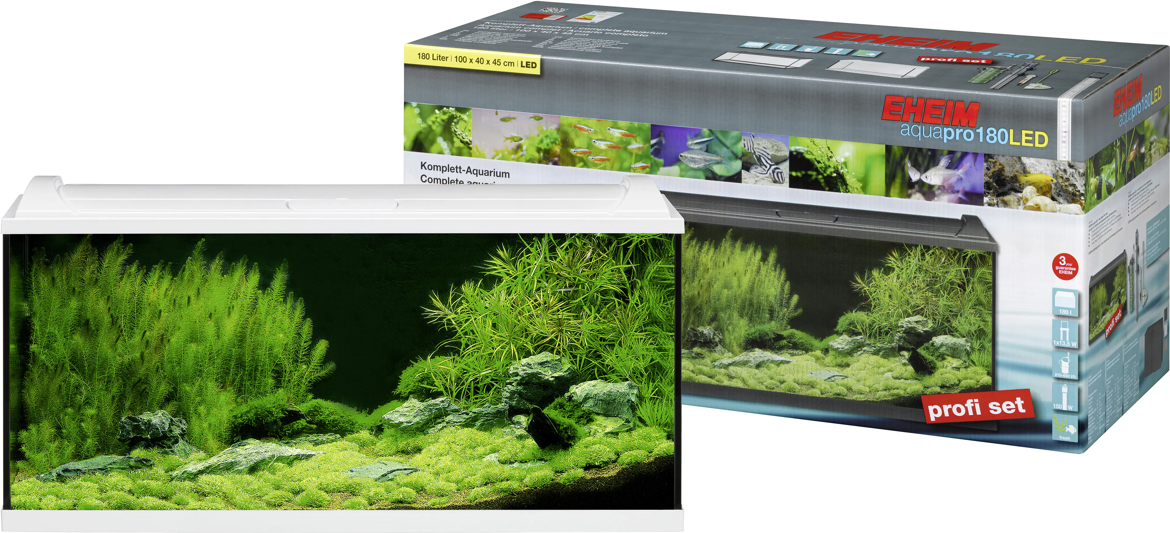 Eheim Aquarium-Komplettset LED aquapro 180 L weiß
