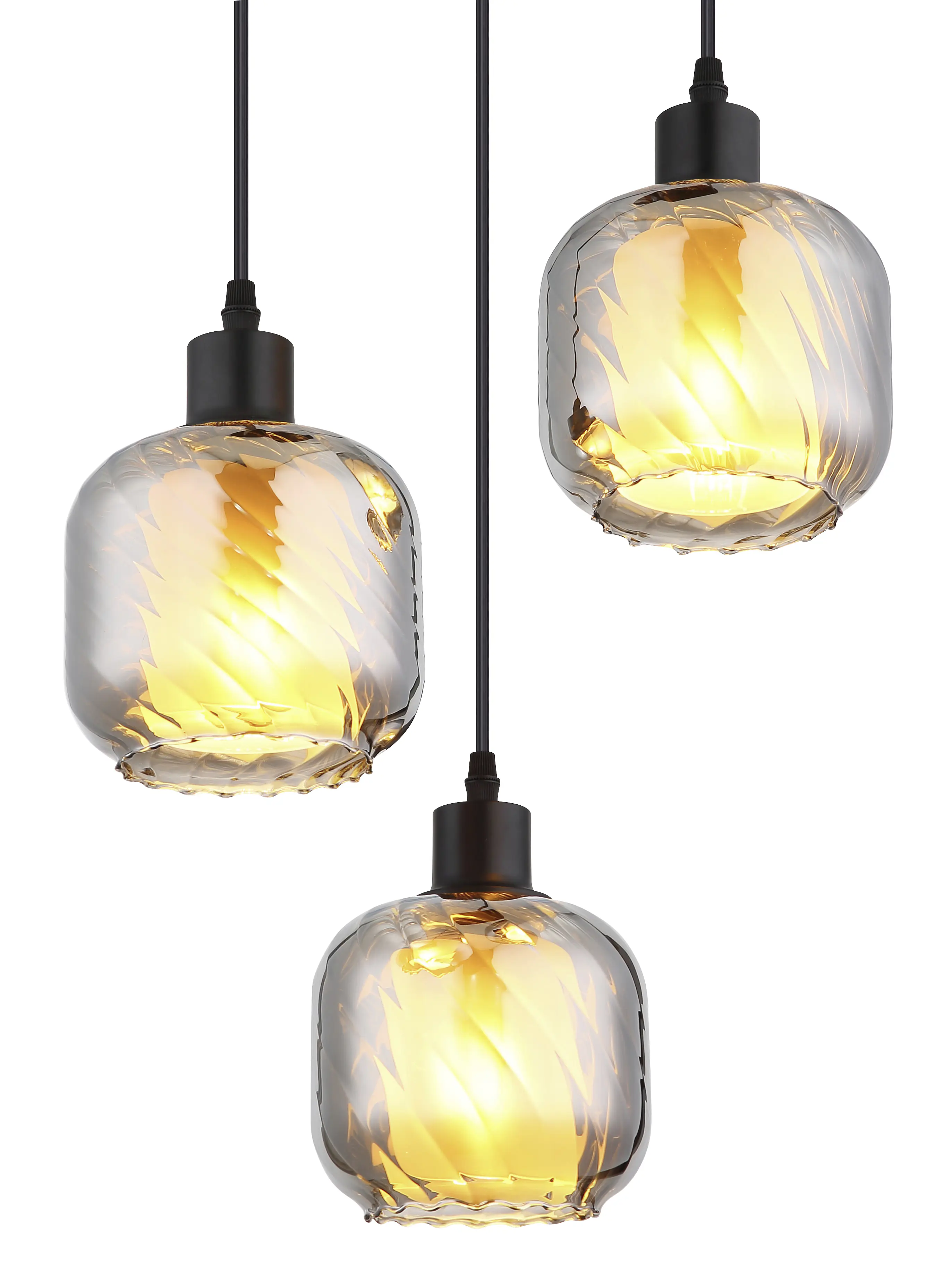 Globo Hängeleuchte Xia 35 x 120 cm (Ø x H) schwarz matt