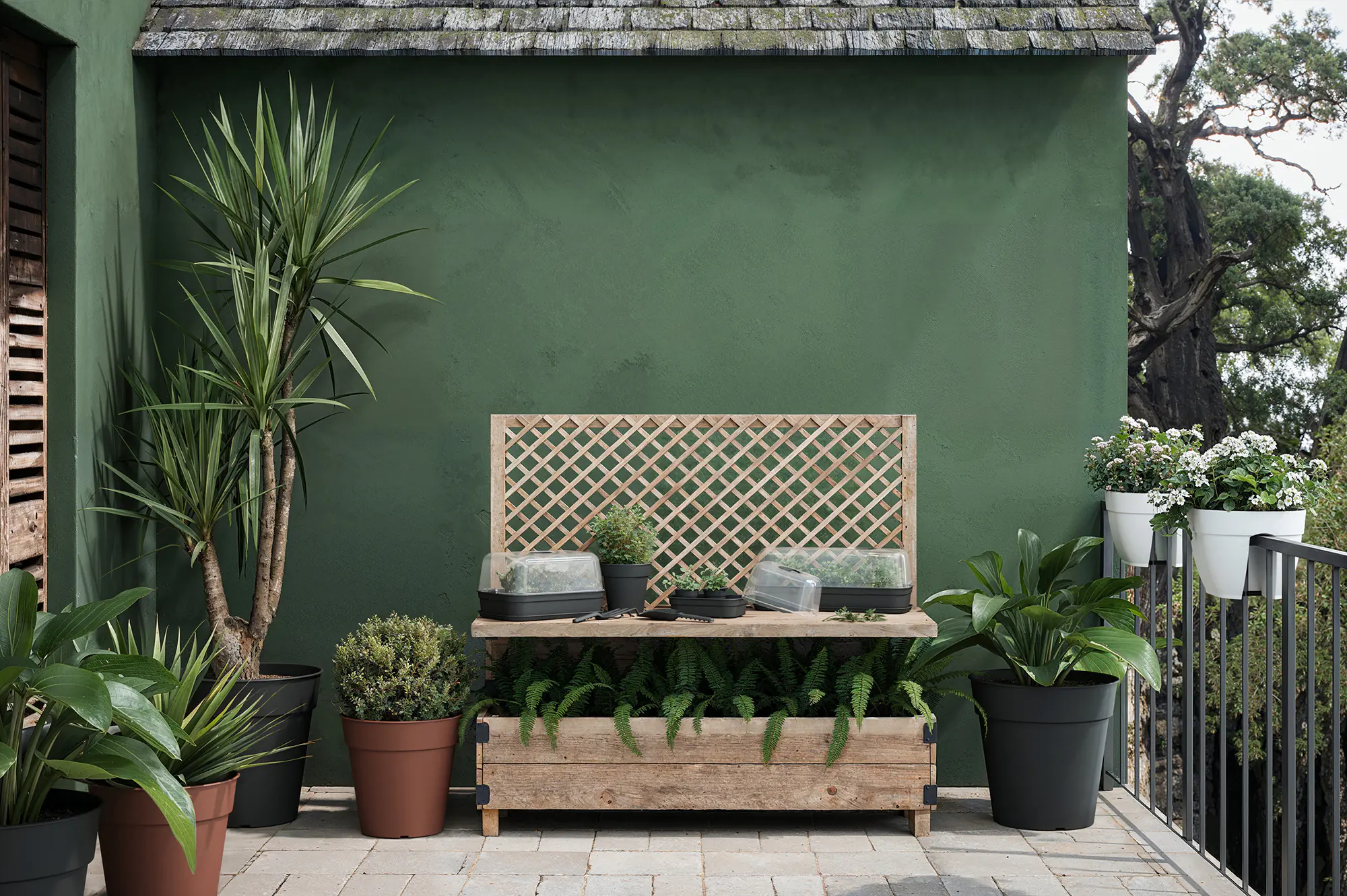 Artevasi Anzuchttopf Madagascar Kunststoff trockengrün Ø 40 x 39 cm 