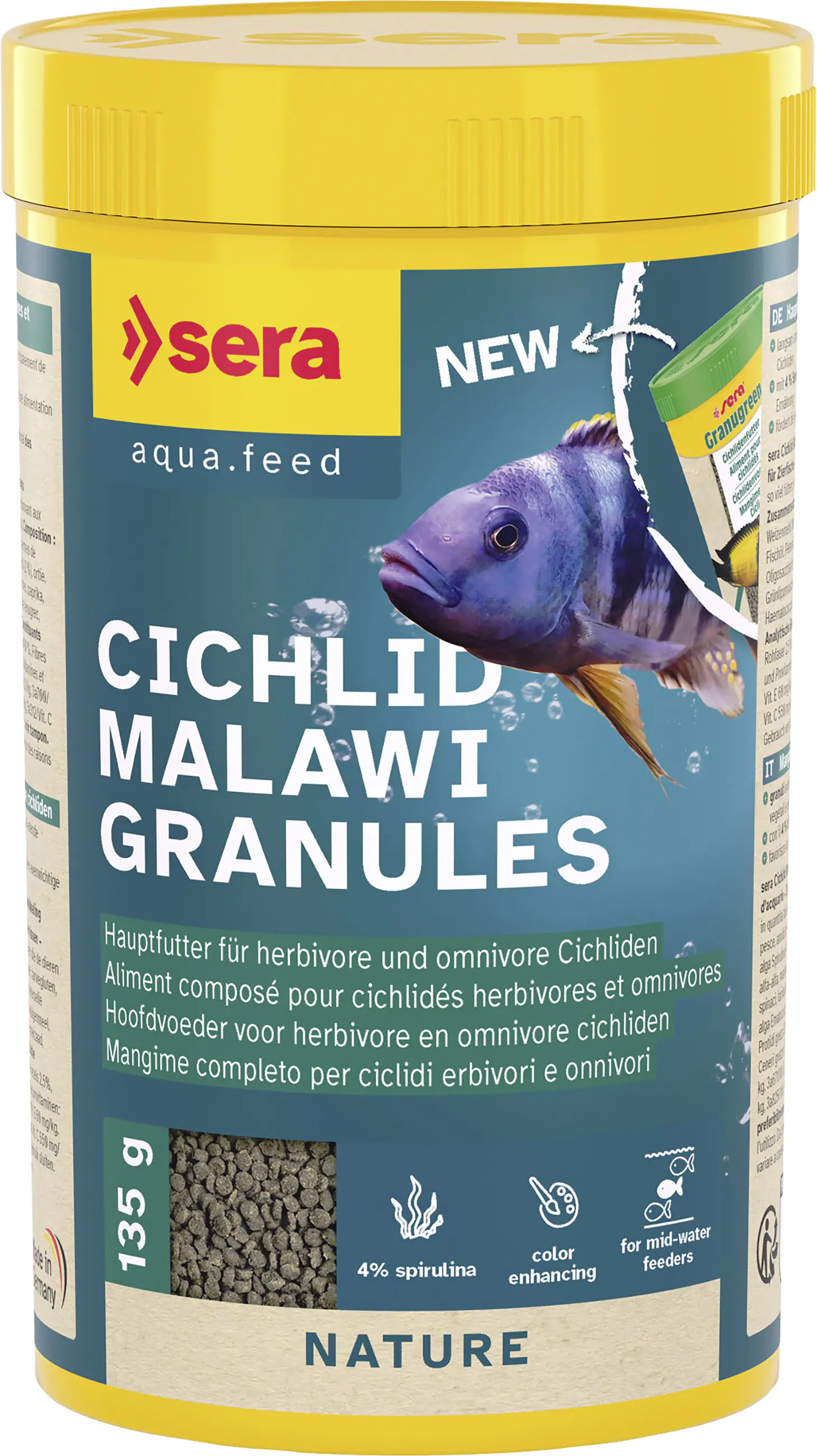 Sera Fischfutter Cichlid Malawi Granules 250 ml