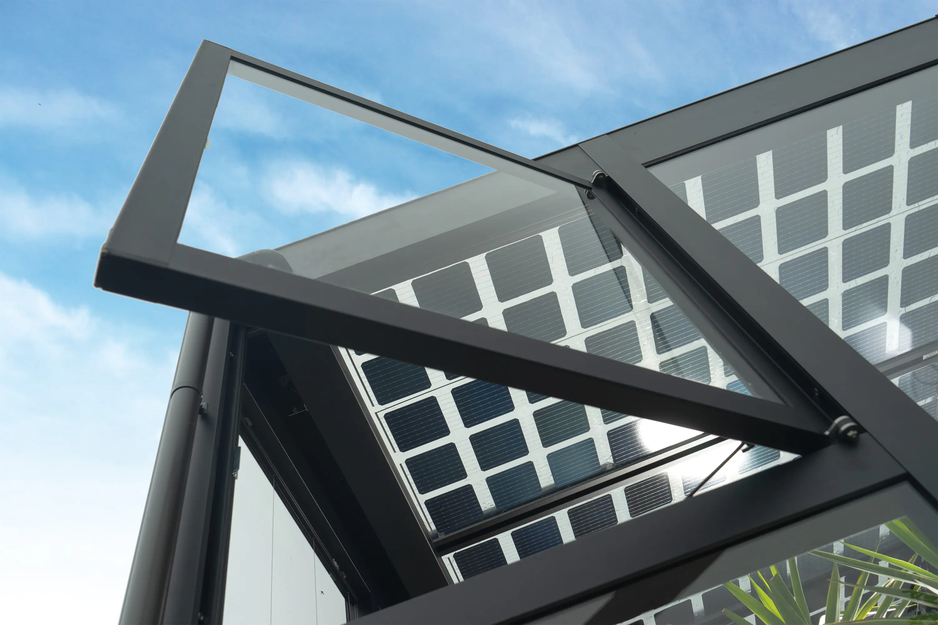 SunElements Fenster für Gartenhaus SunCasa mit Acrylglas klar 6 mm 95 x 90 cm anthrazit-metallic