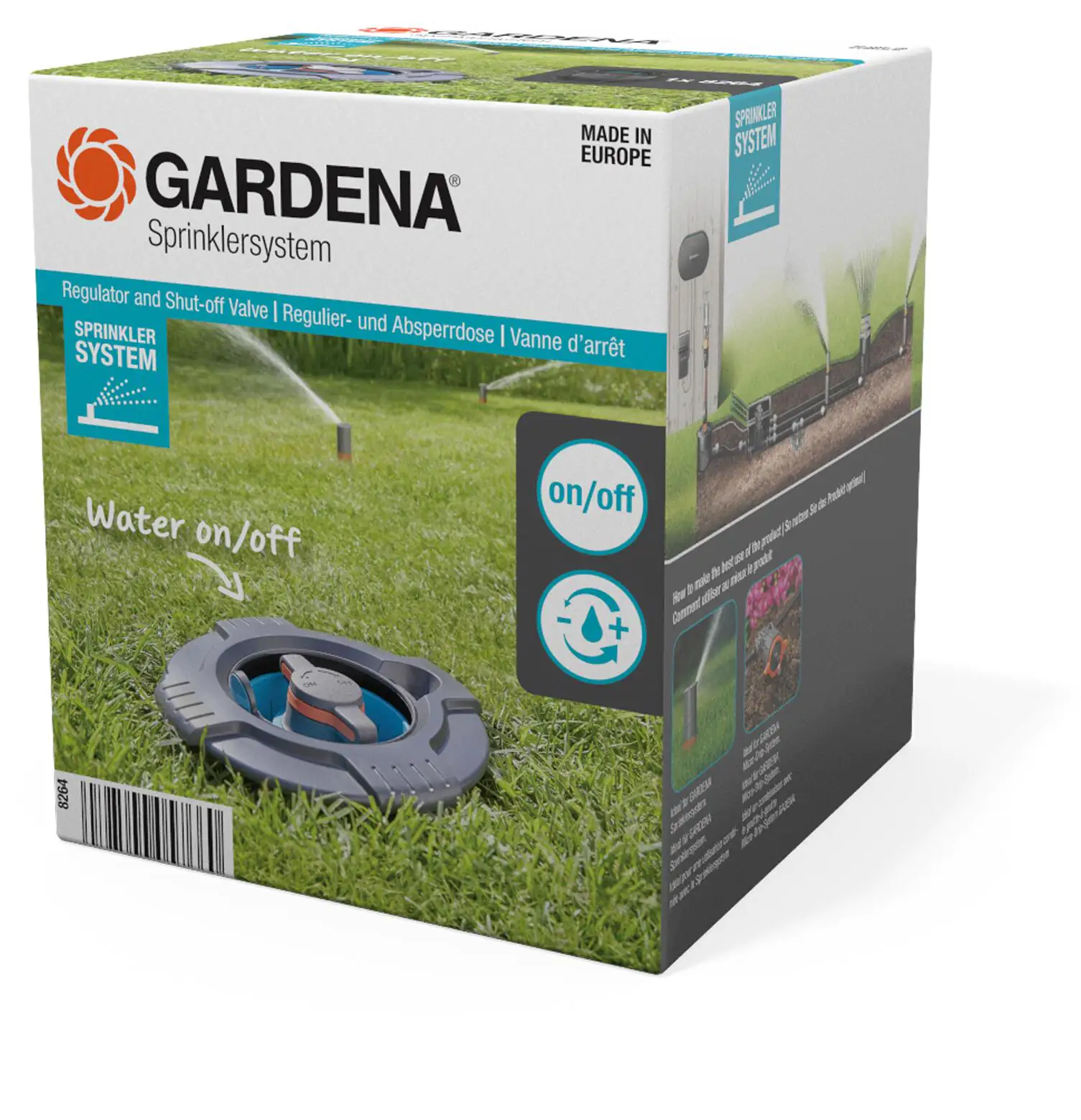 Gardena Regulier und Absperrdose 3/4"Außengewinde