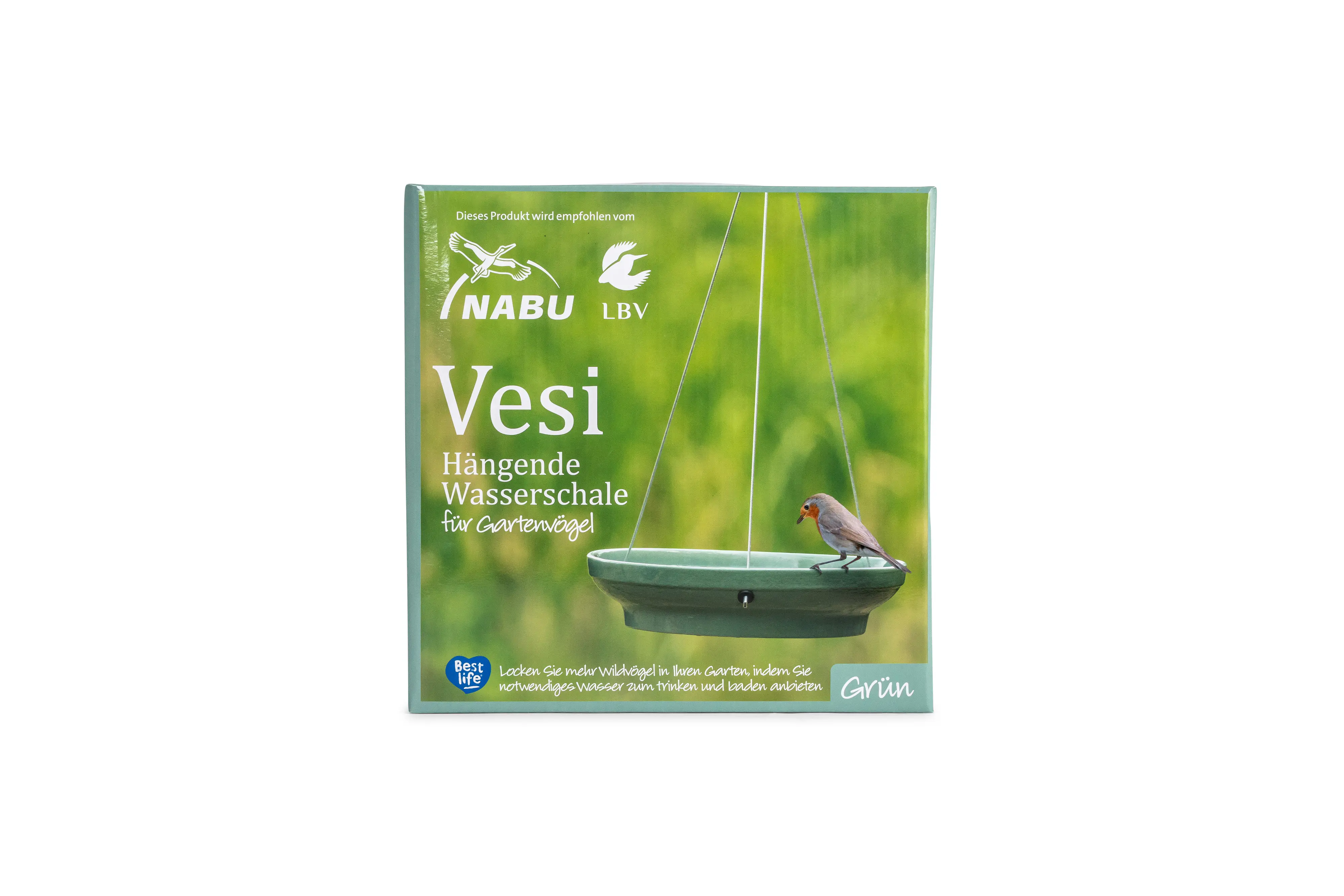 CJ Wildbird Wasserschale Vesi hängend grün für Wildvögel