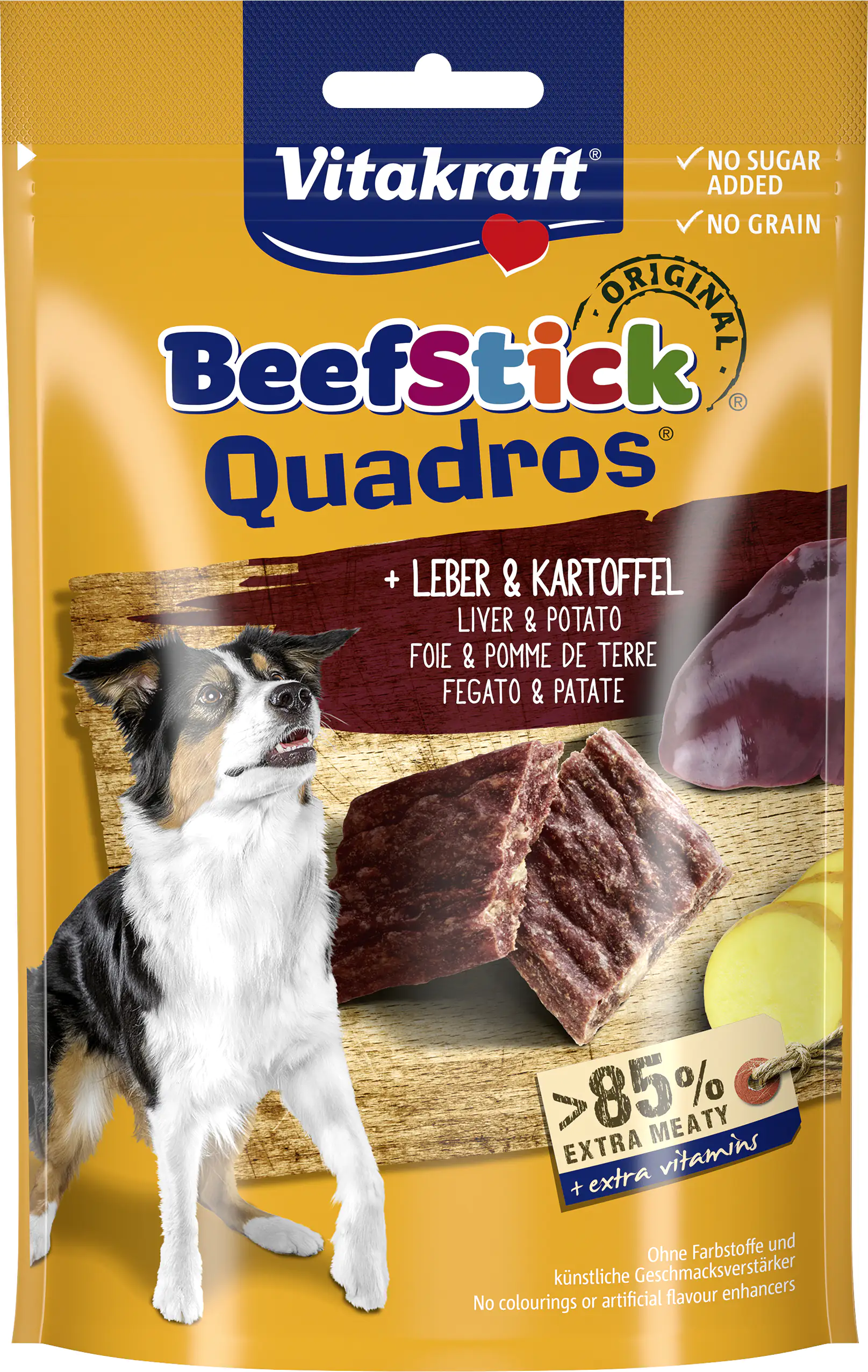 Vitakraft Beef Stick® Quadros® Leber & Kartoffel 70 g Vitakraft Beef Stick® Quadros® Leber & Kartoffel 70 g