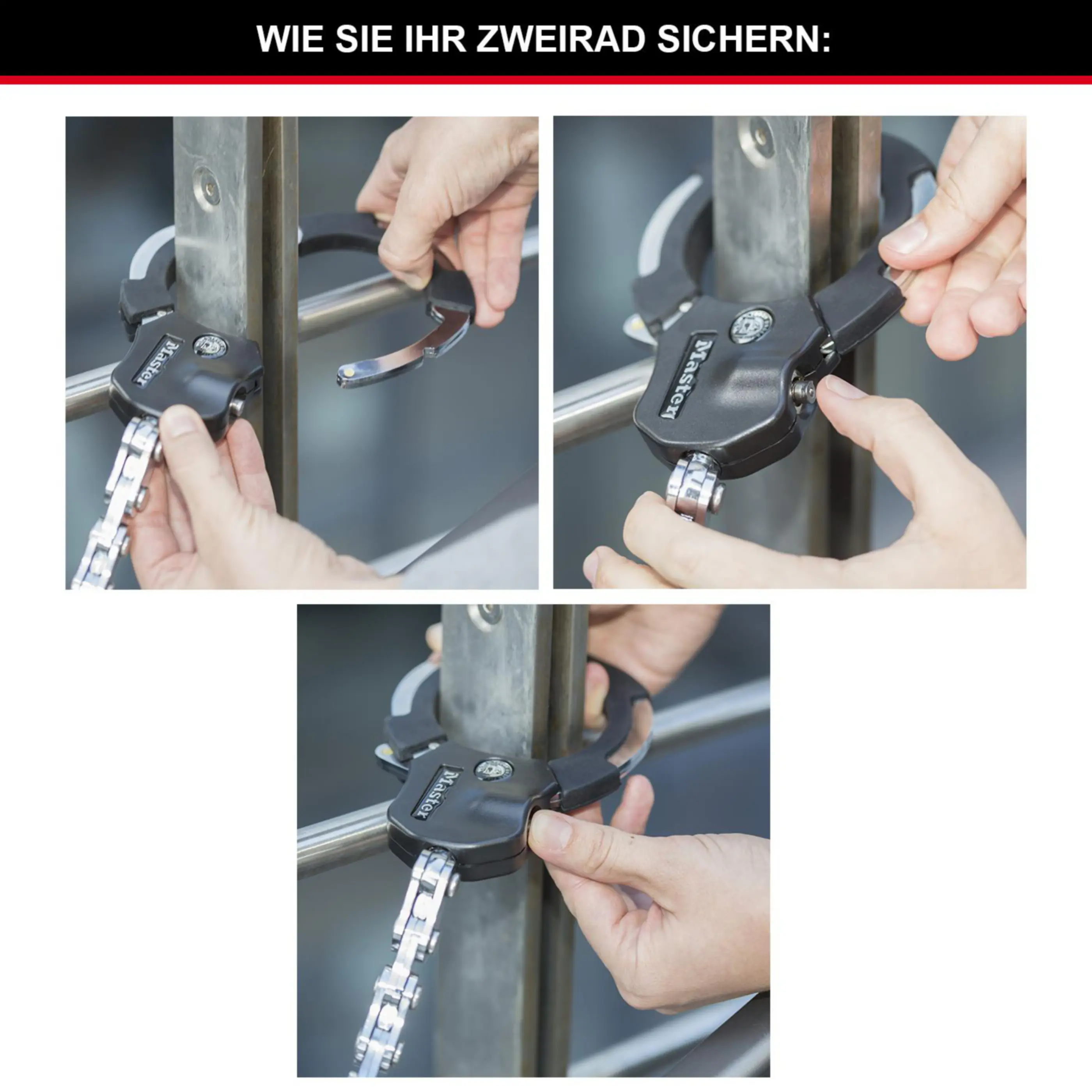Fischer Fahrradschloss Handschellenschloss Street Cuff 55 cm x Ø 7,6 cm