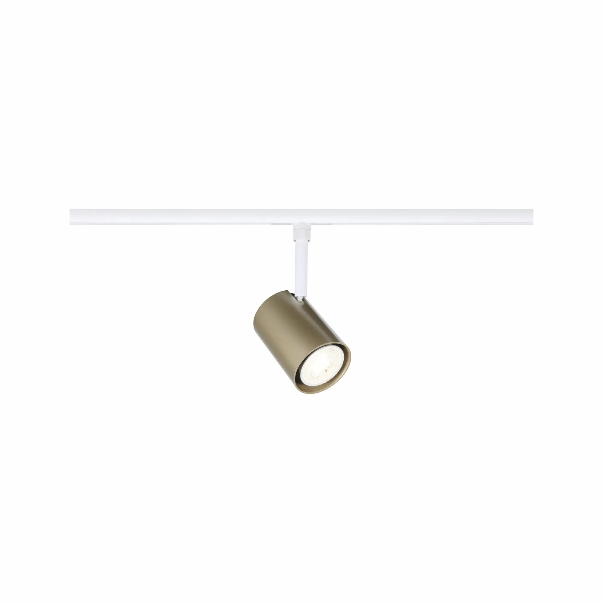 Paulmann URail Deckenleuchte 1er Spot Luxe Ø 6,5 x 14,5 cm signalweiß-gold matt