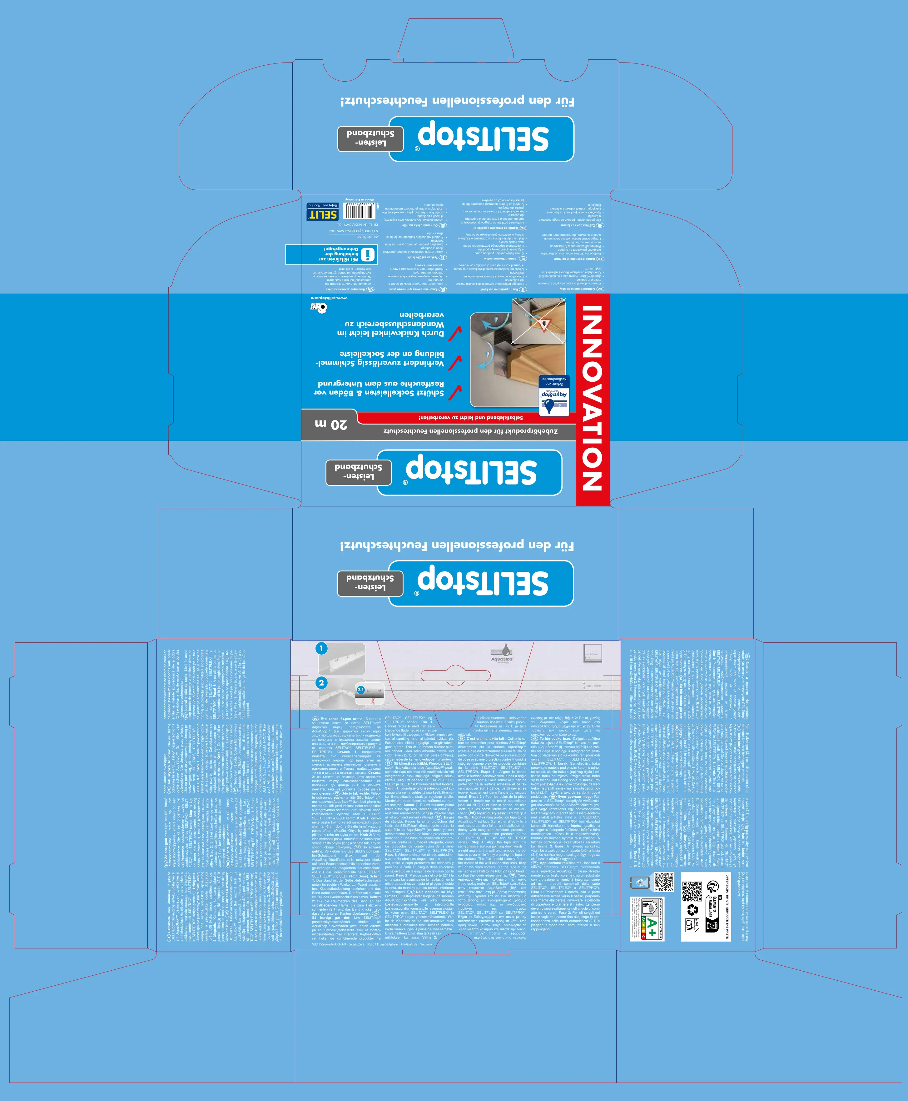 Selitstop Leisten-Schutzband 7,5 cm x 20 m Stärke 0,5 mm Selitstop Leisten-Schutzband 7,5 cm x 20 m Stärke 0,5 mm