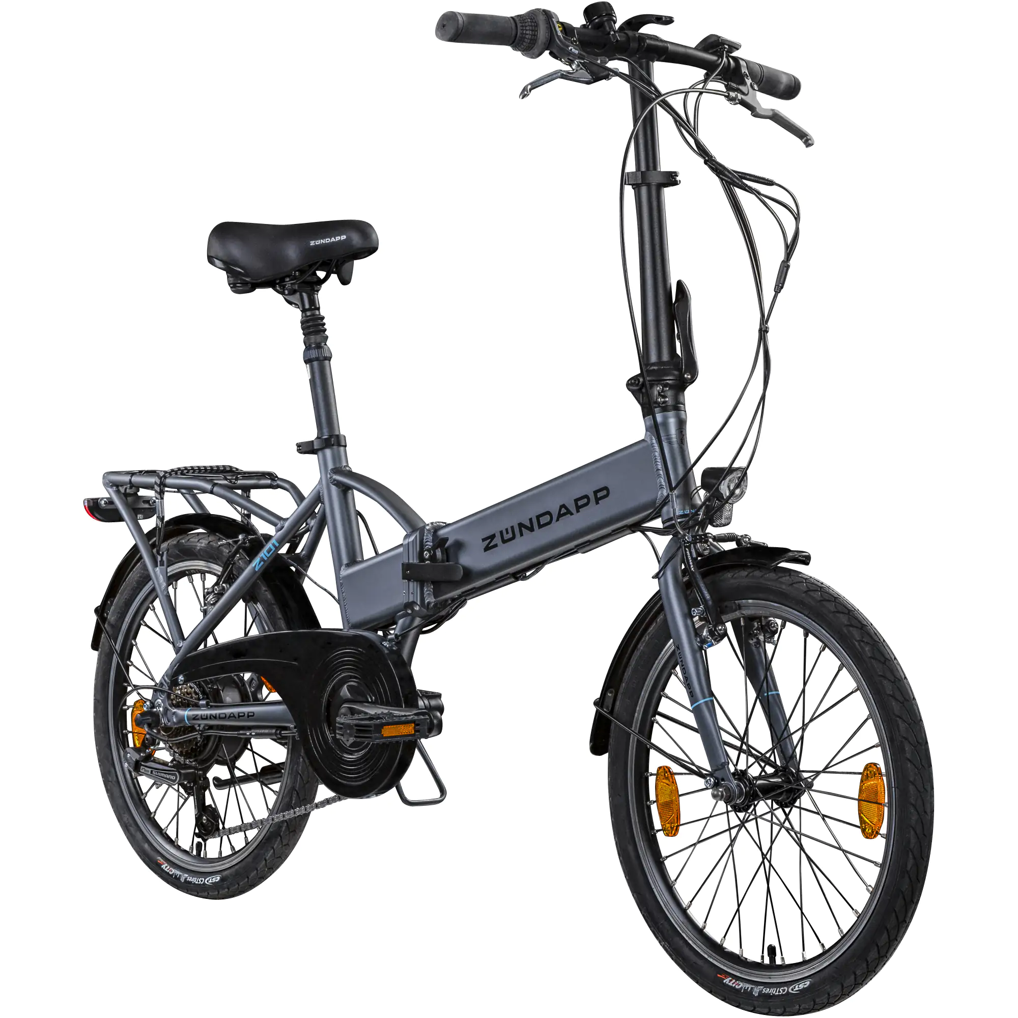 Zündapp E-Bike Faltrad Z101 20 Zoll RH 37cm 6-Gang 270 Wh silber