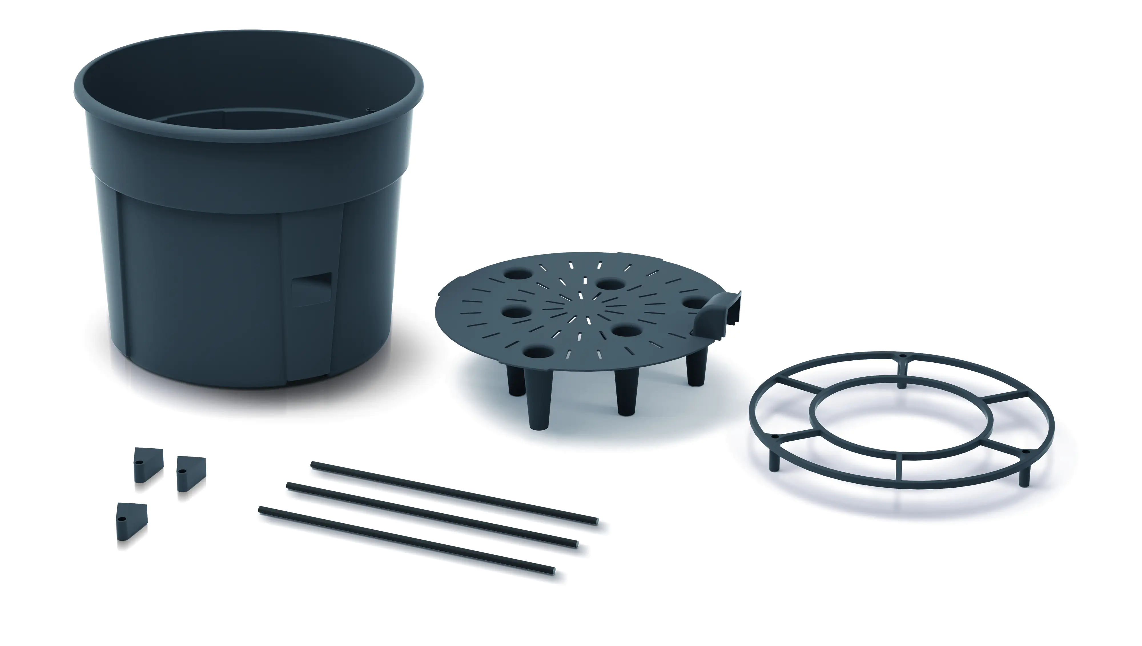 Tomatentopf aus Kunststoff anthrazit