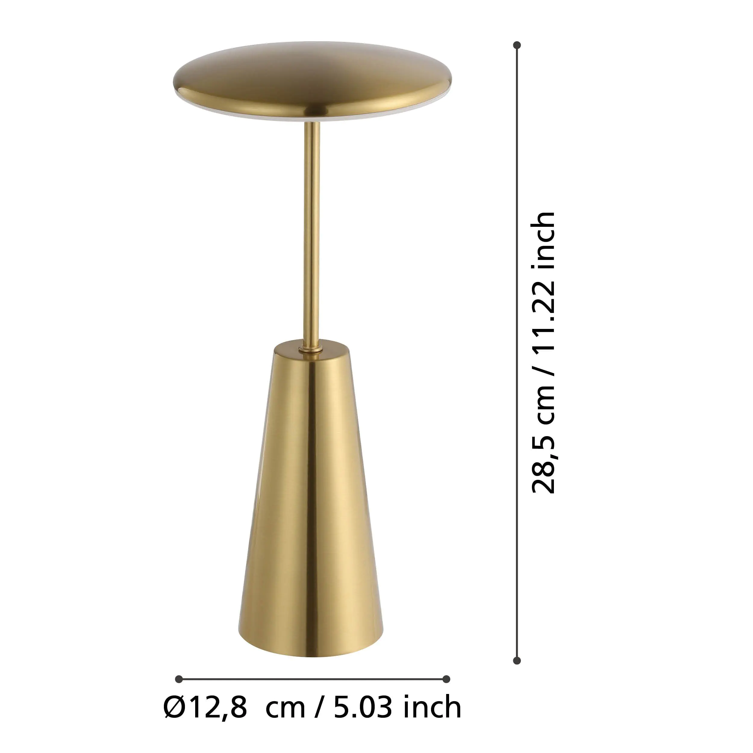 Eglo Tischleuchte Piccola messing 28 x 13 cm 