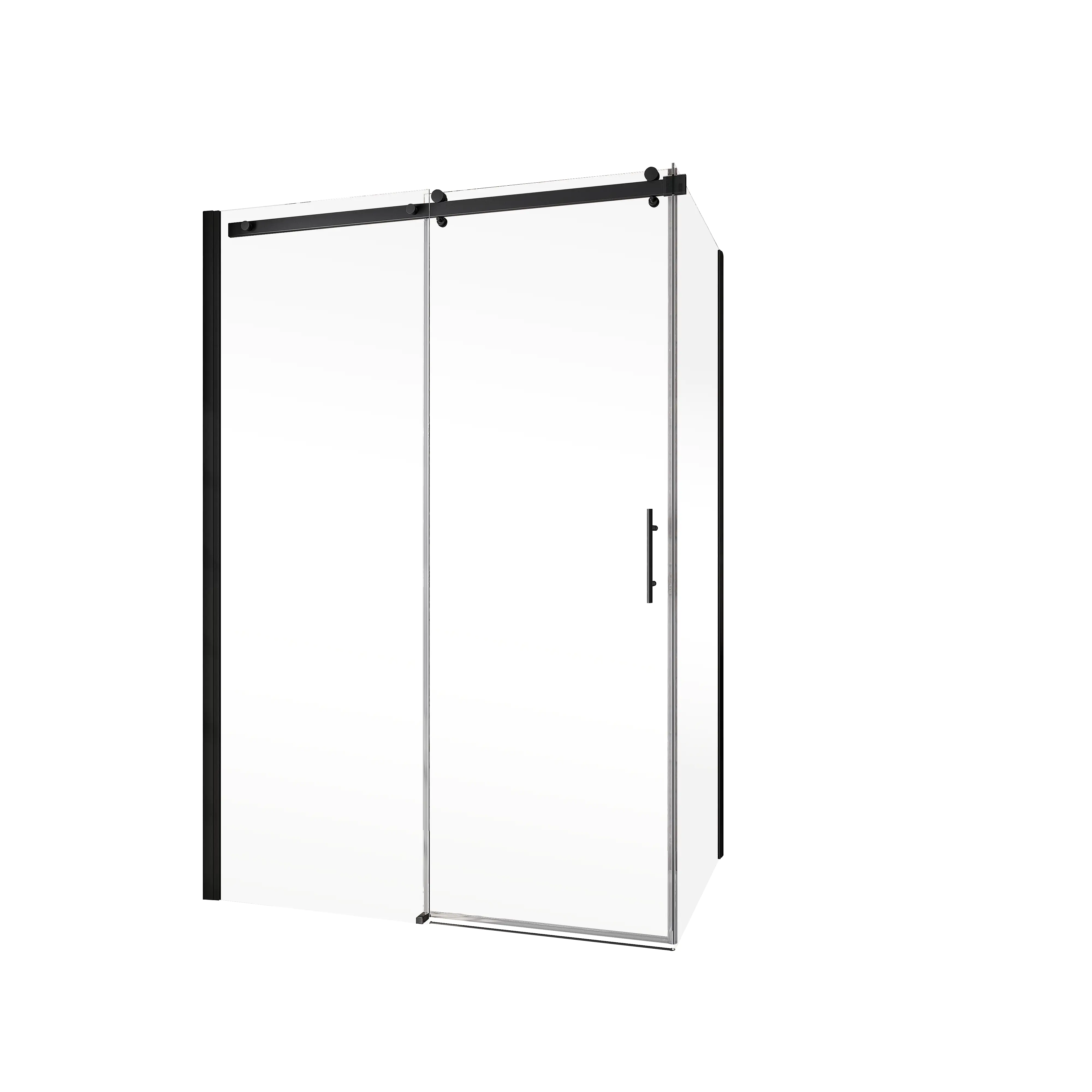 Schulte Schiebetür mit Seitenwand Alexa Style 2.0 120 x 90 cm mattschwarz