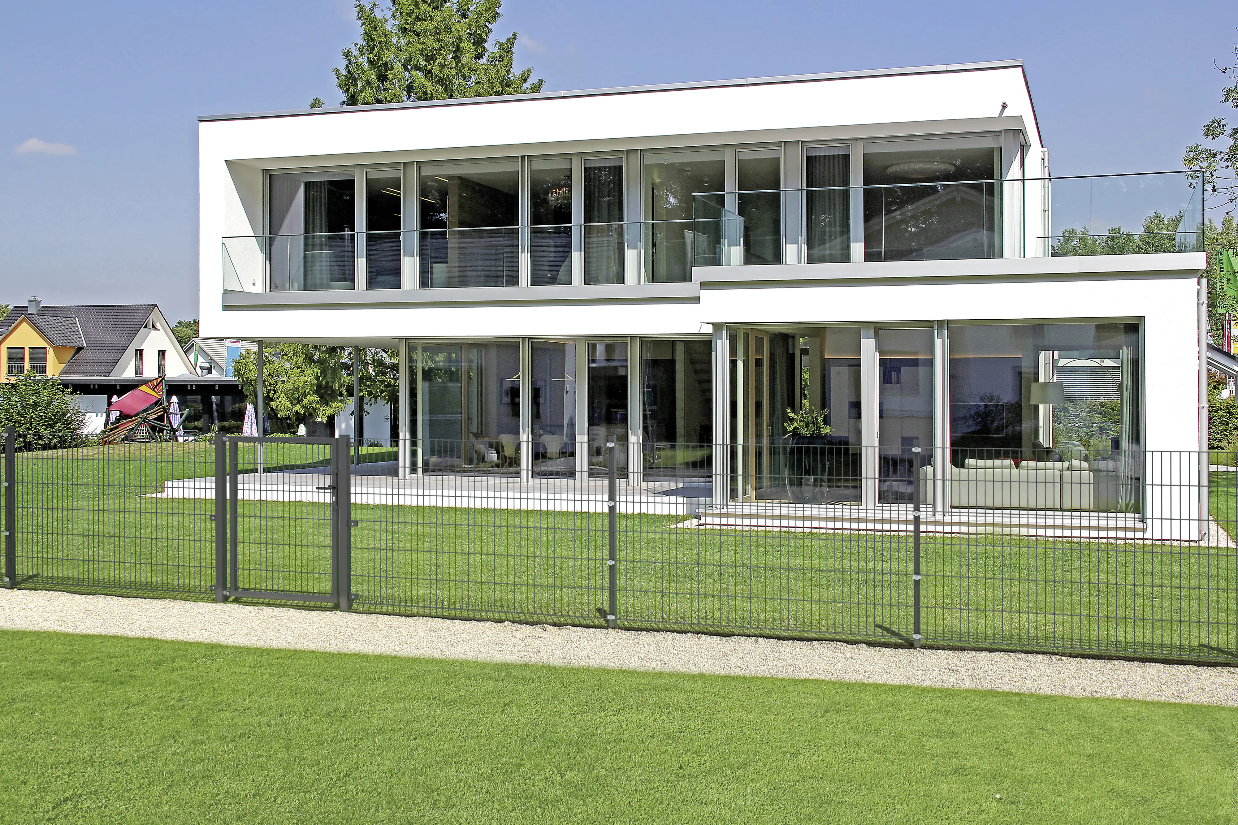 Alberts Doppelstab-Gittermatte 2 m 120 hoch cm Typ 6/5/6 anthrazit Alberts Doppelstab-Gittermatte 2 m 120 hoch cm Typ 6/5/6 anthrazit