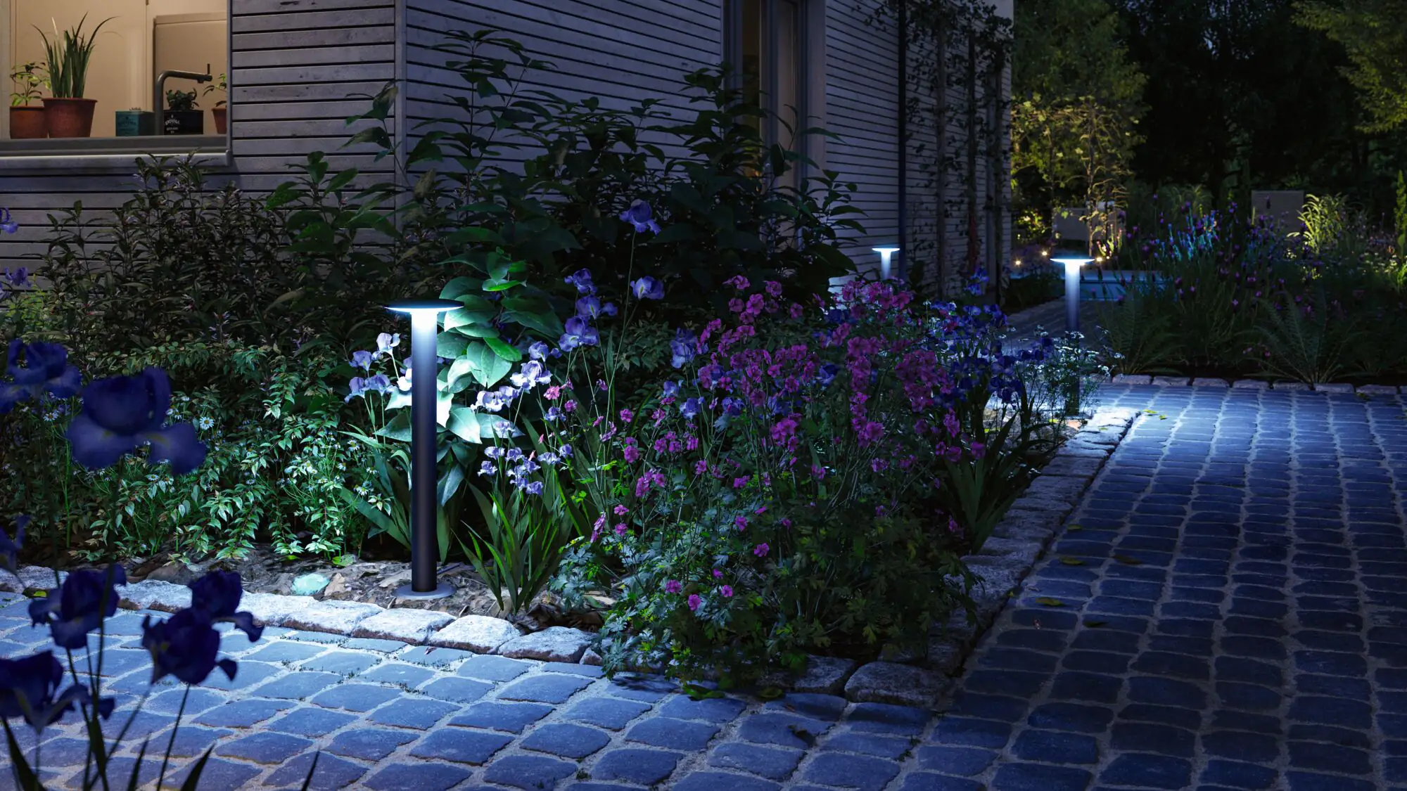 Paulmann LED Pollerleuchte Plate anthrazit Zigbee RGBW 60 x 15,9 cm