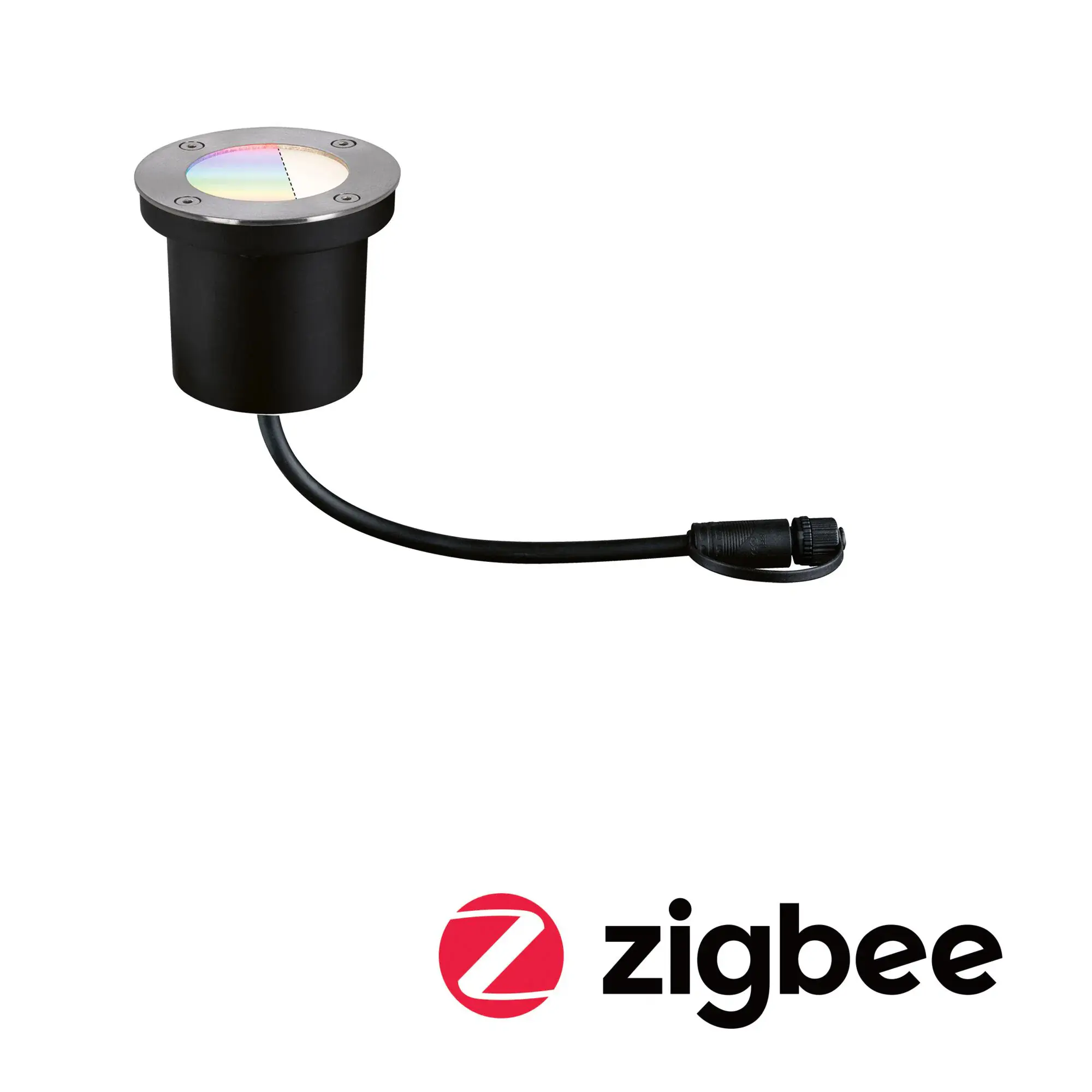 Paulmann LED-Einbauleuchte ZigBee Outdoor Plug & Shine silber dimmbar