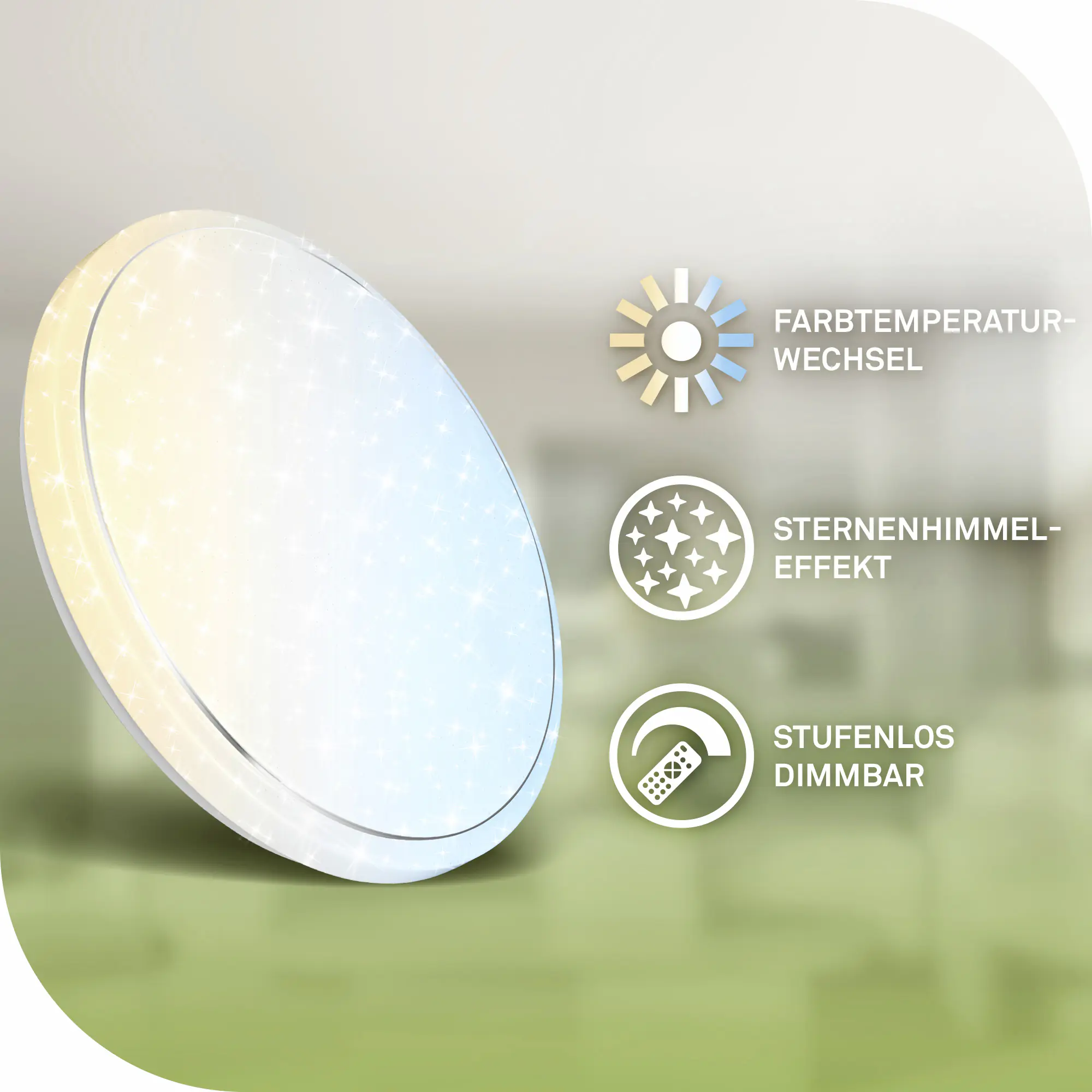 Briloner LED-Deckenleuchte Star Ø 48,5 cm weiß matt warmweiß-kaltweiß